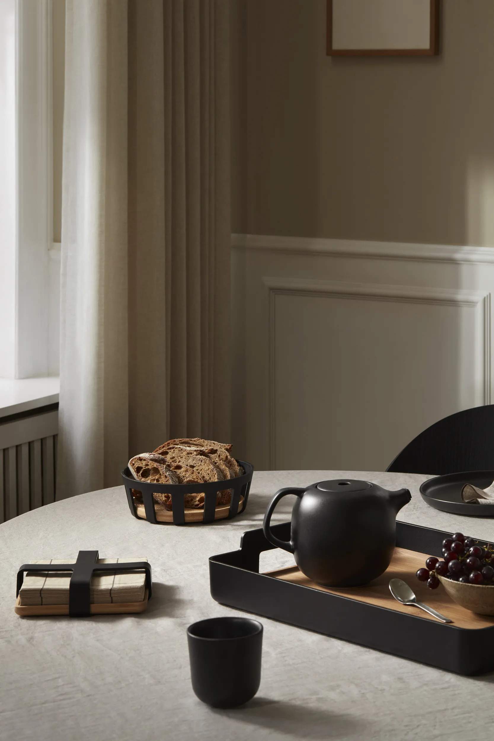 Eva Solo Servietringe og -holdere Nordic Kitchen Servietholder i natur/sort, 3