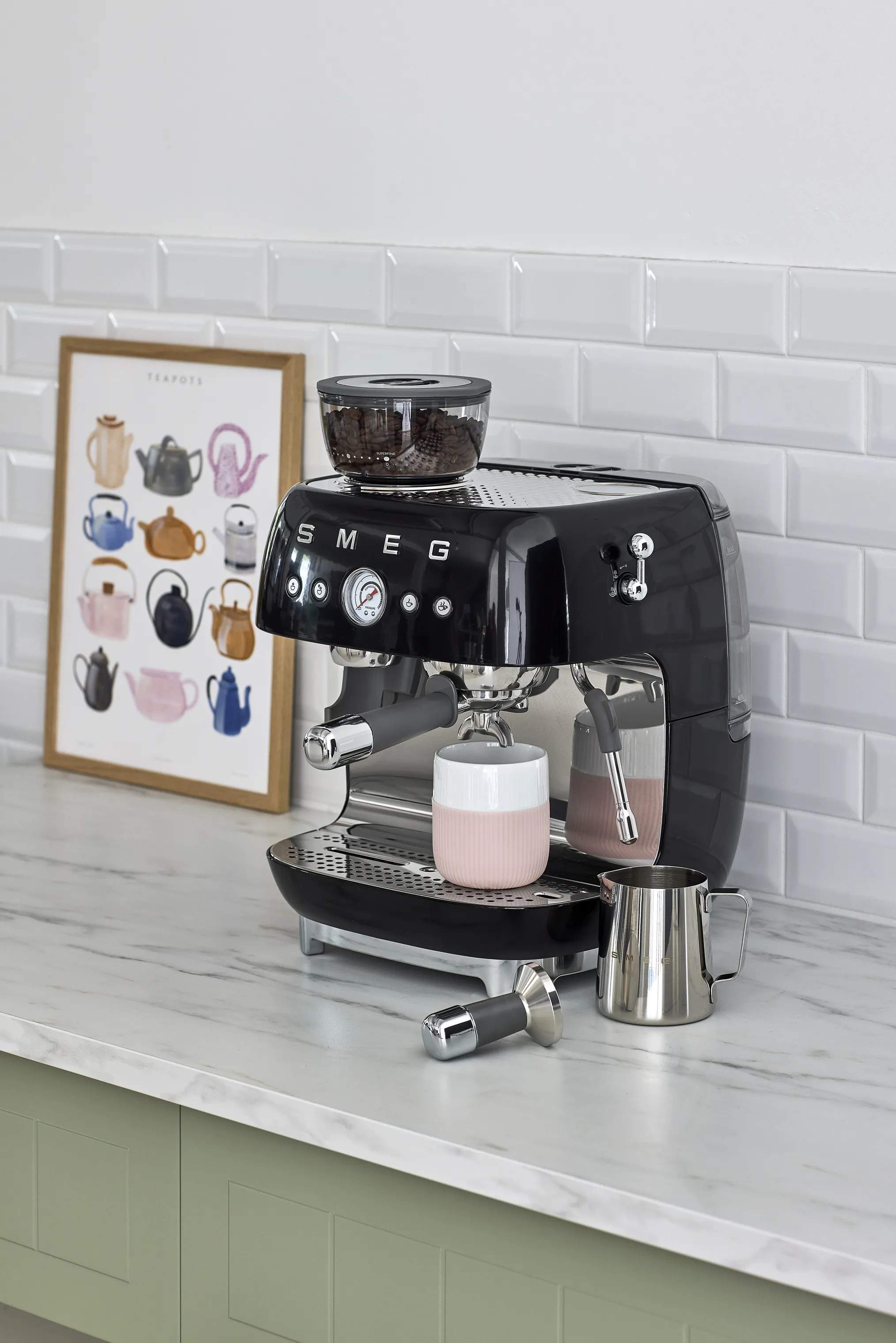 Smeg Espressomaskiner 50's Style Espressomaskine i sort, 3