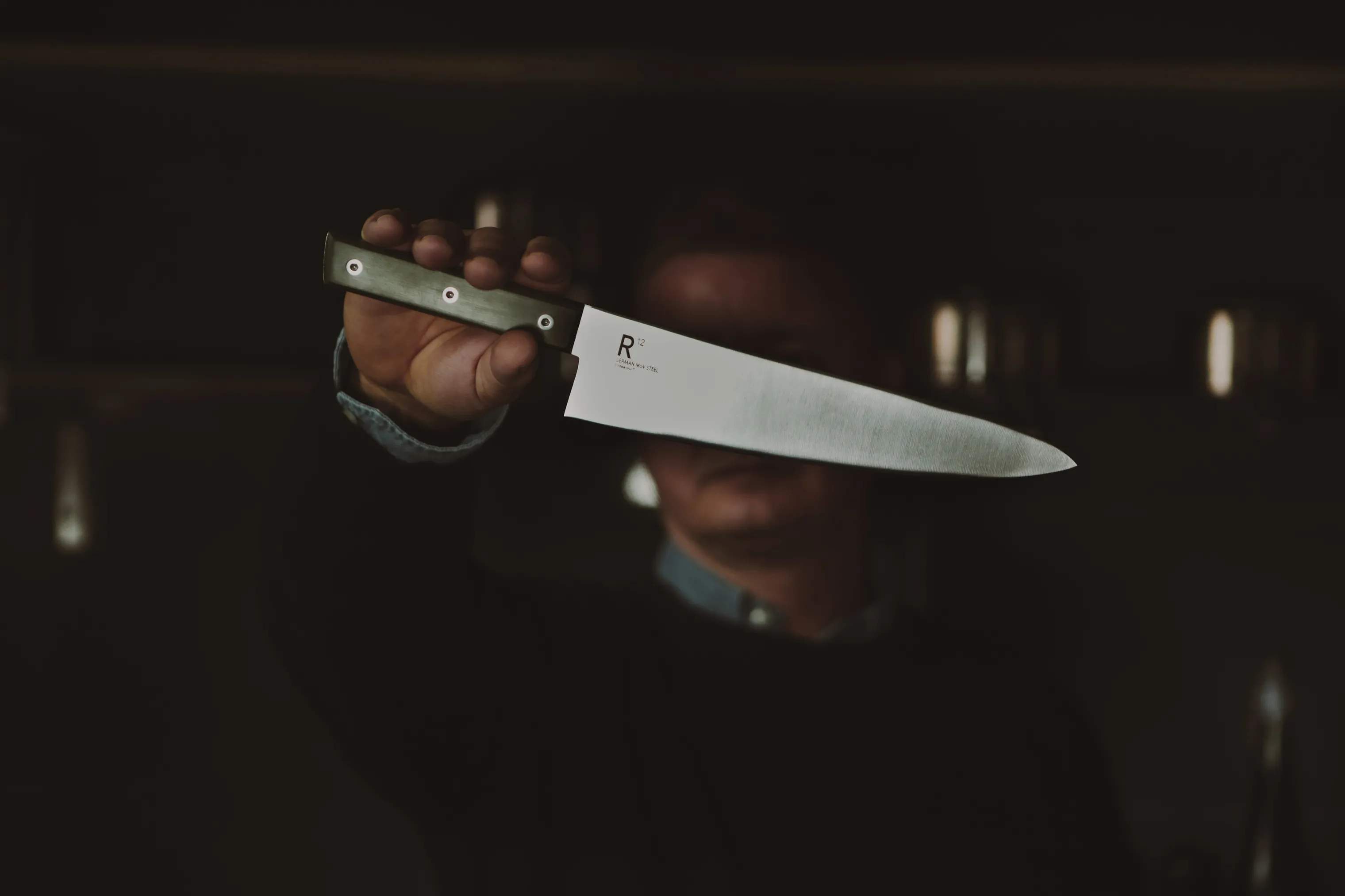 Endeavour Kokkeknive Resolution R12 Big Chopper Kniv i Grøn, 3