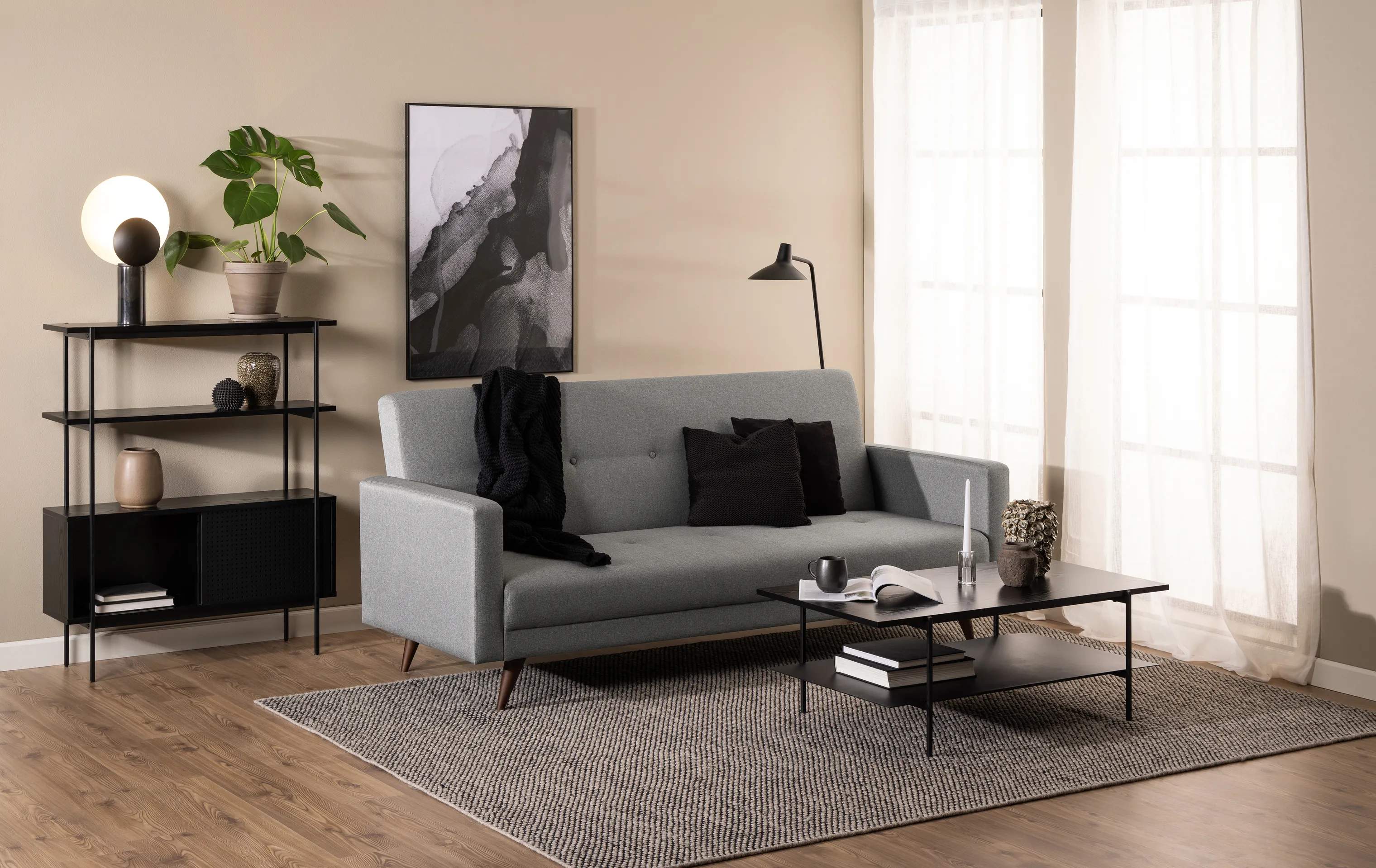 CASA Living Reoler og tilbehør Angus Reol i sort, 2