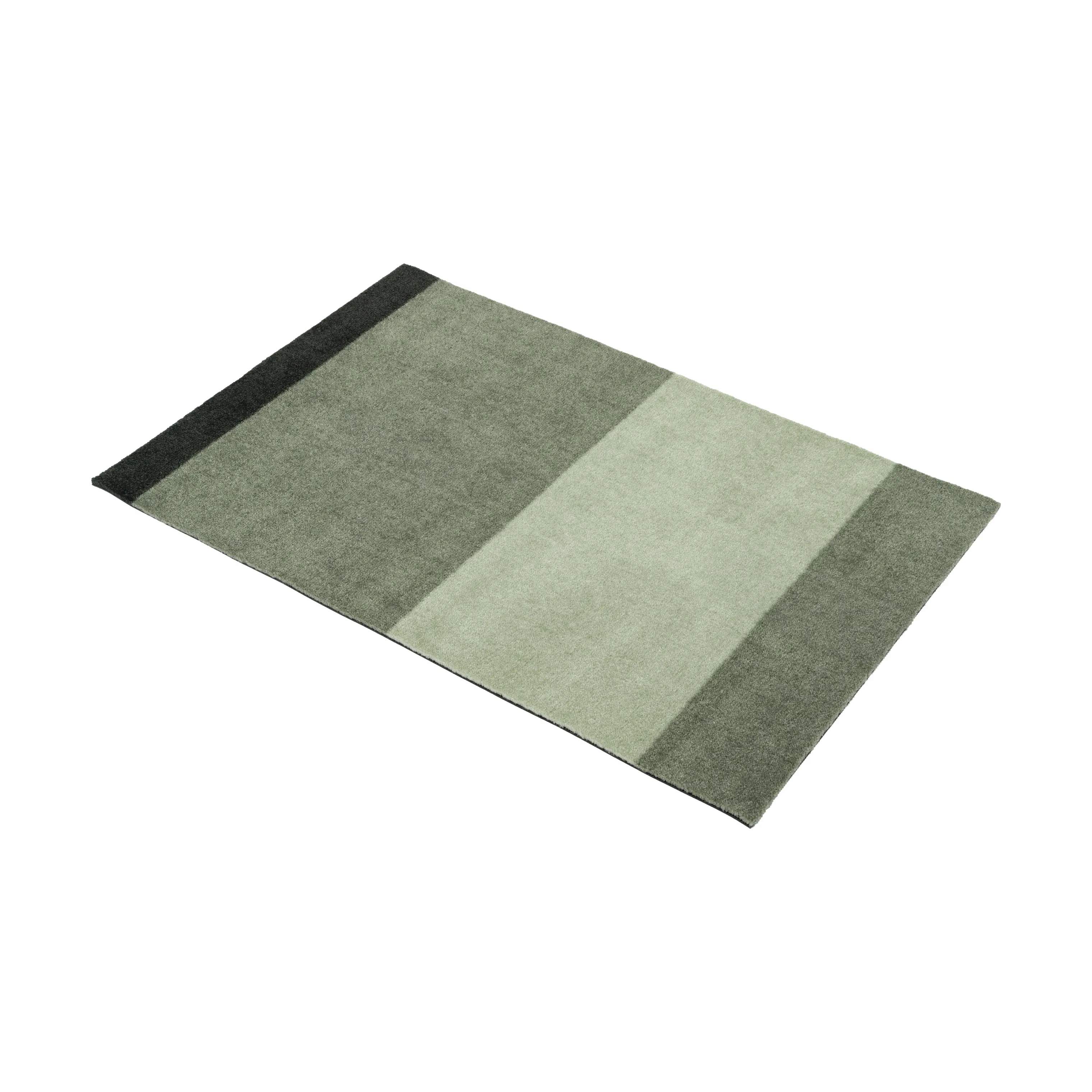 Tica Copenhagen Dørmåtter Stripes Horisontal Gulvmåtte i lysegrøn/støvetgrøn/mørkegrøn, B60 x L90 cm, 4