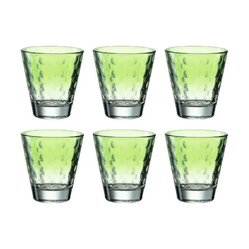 Vandglas - 6 stk., klar/grøn, large