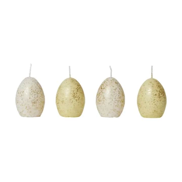 Broste Copenhagen Bloklysestage Egon Figurlys - 4 stk. i Gul, 1