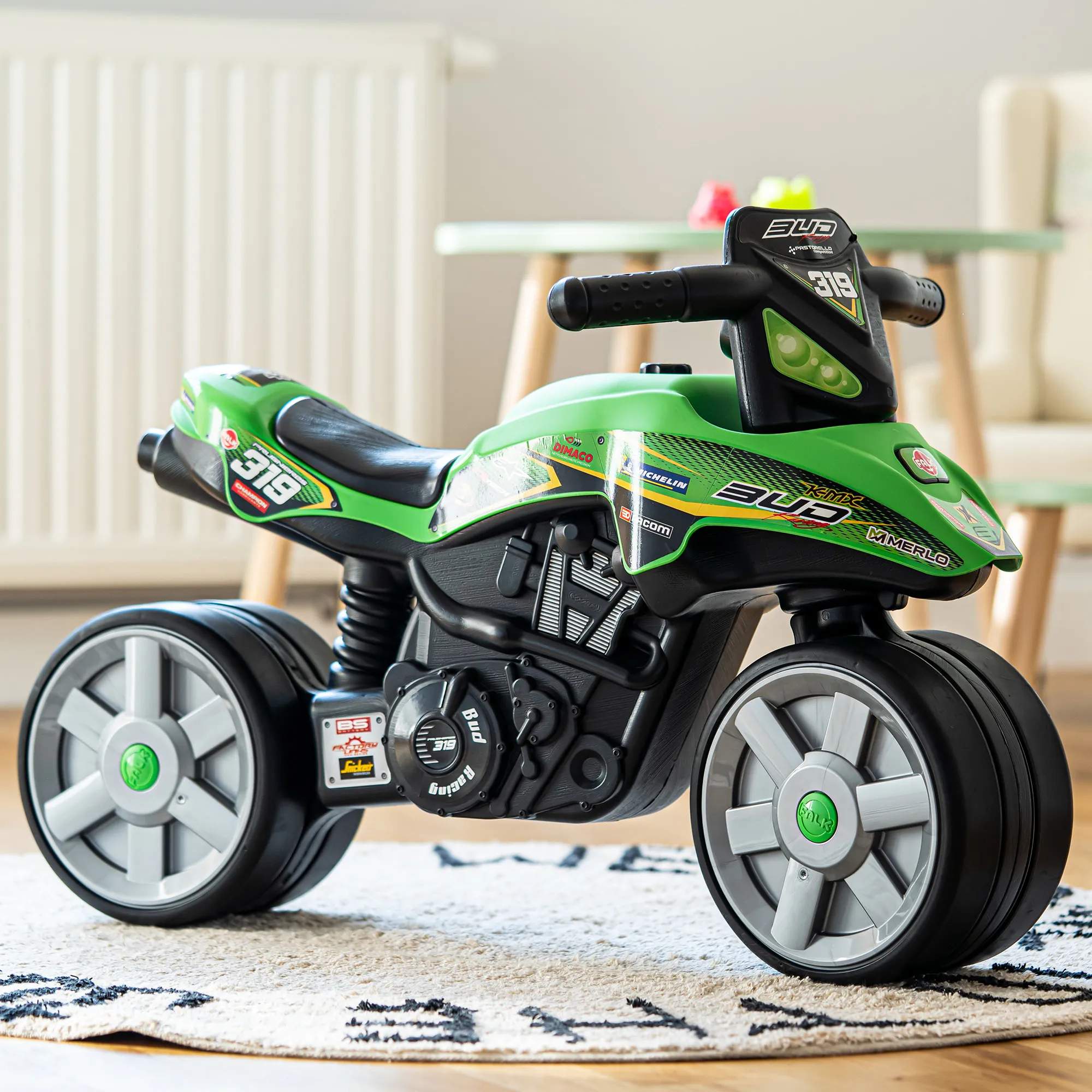 FALK Øvrig udeleg Bud Racing balance motorcykel i Grøn, 3