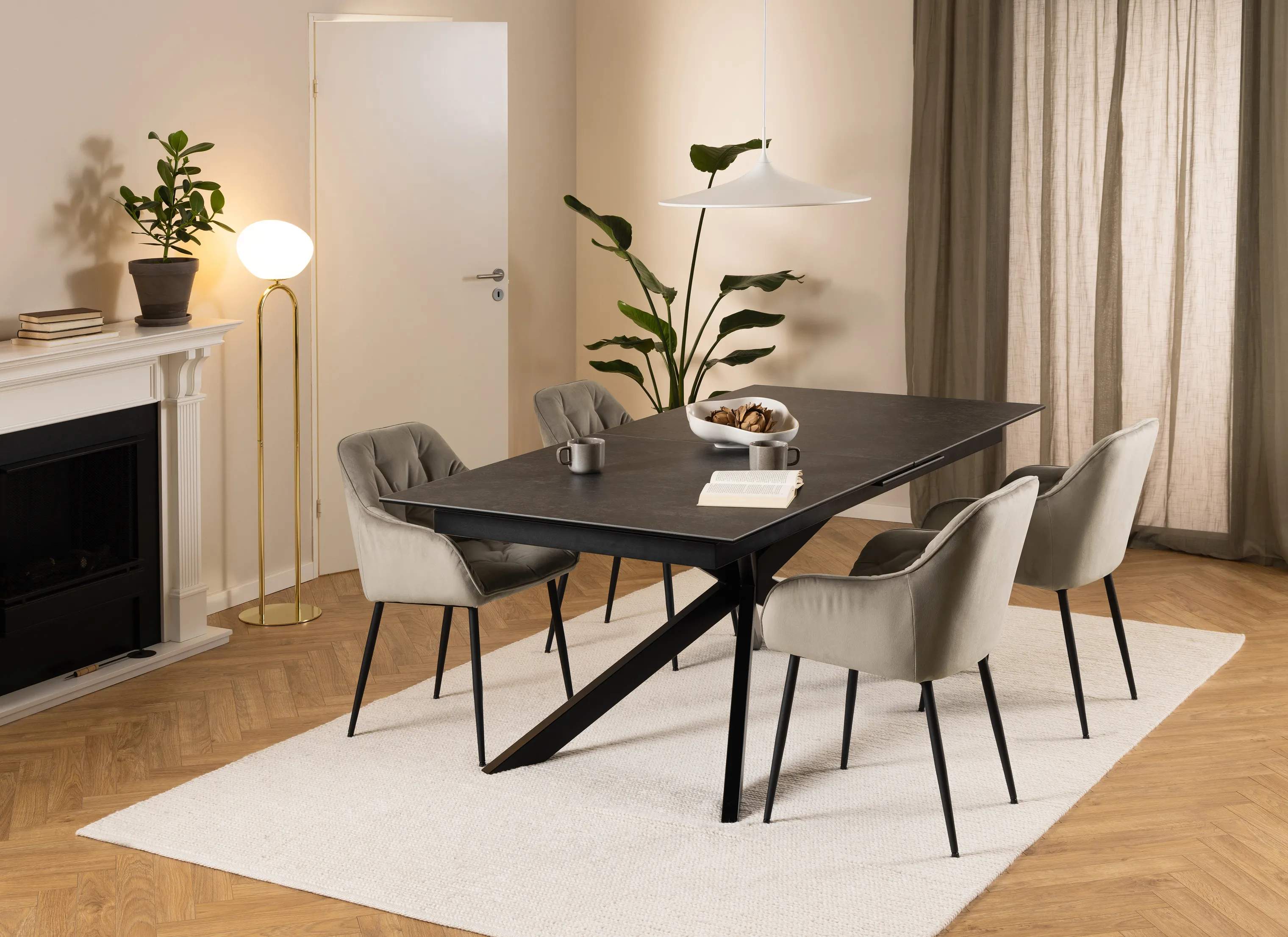 CASA Living Spiseborde Irwine Spisebord i Sort, H76 x B240 x L100 cm, 2