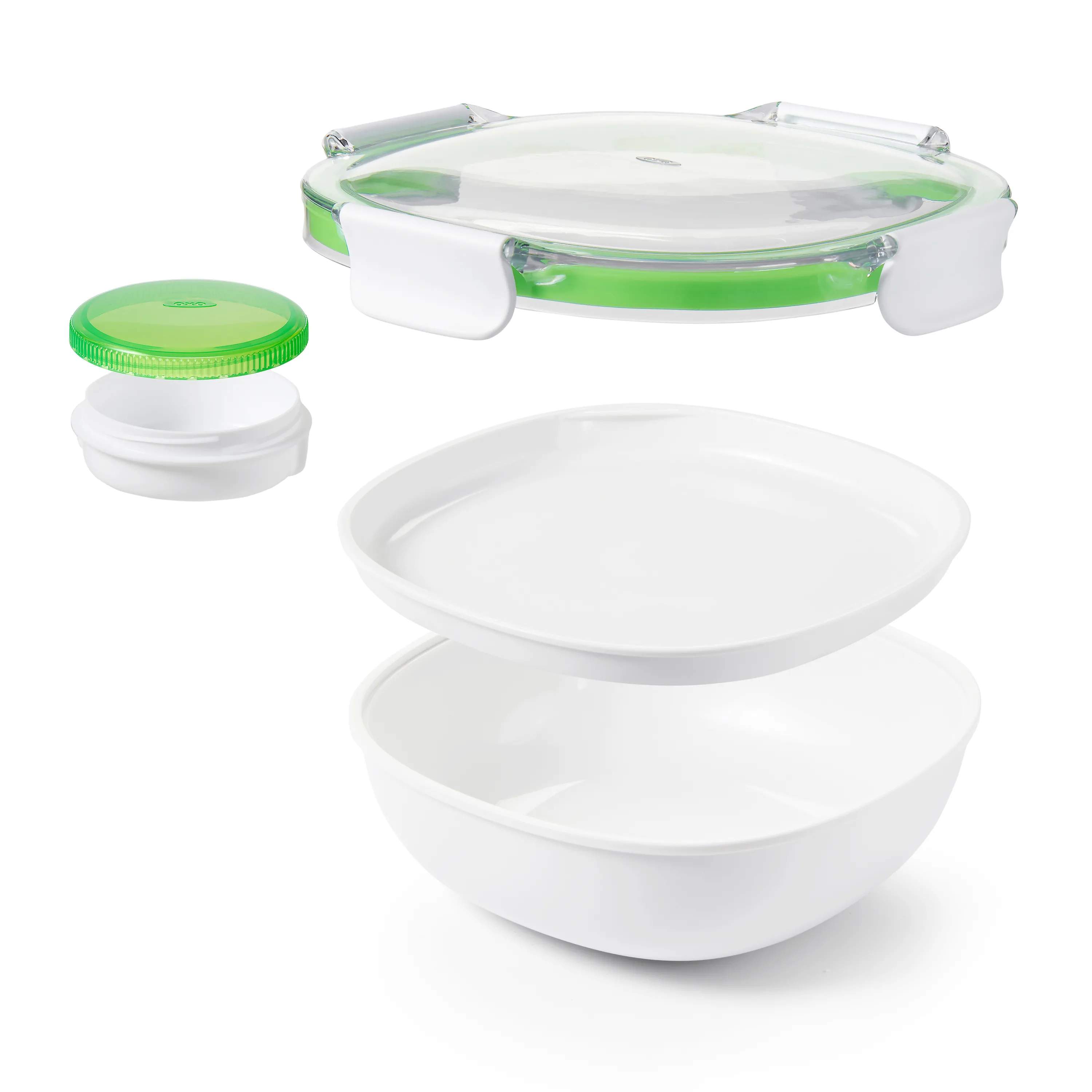 OXO Opbevaringsbokse Good Grips Salatbeholder i hvid;klar, B17 x L20,5 cm, 3