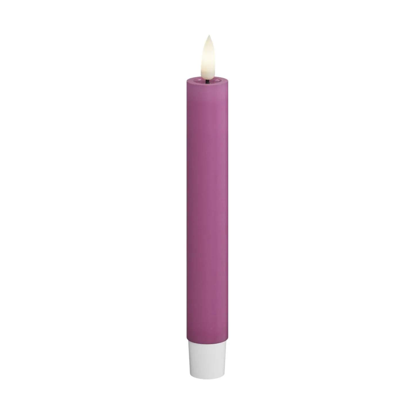 Deluxe Homeart LED-lys Real Flame LED Kronelys - 2 stk. i Magenta , 15 cm, 3