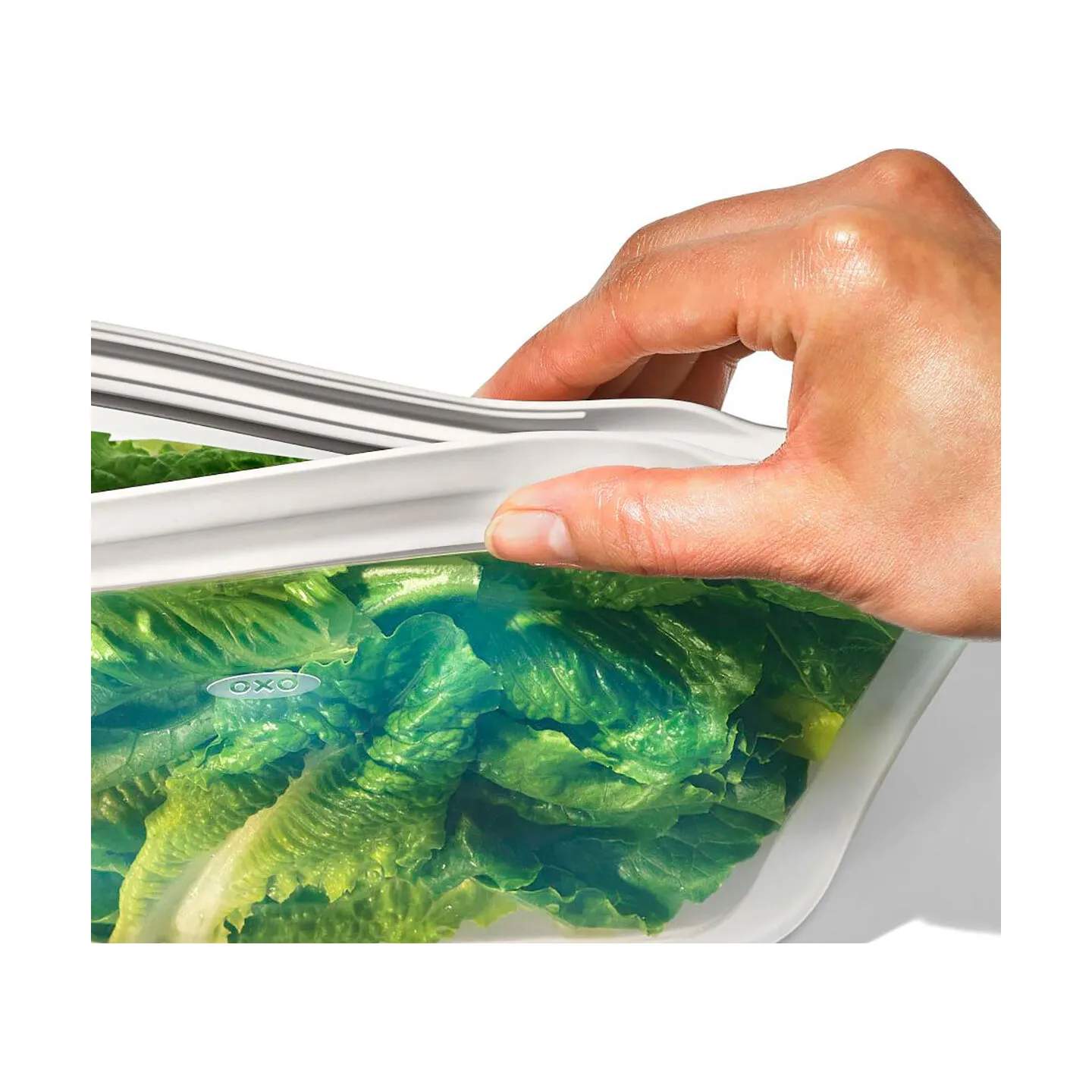 OXO Silikoneposer Good Grips Genanvendelig Pose i Hvid, H20 x B19,5 x L2,5 cm, 6