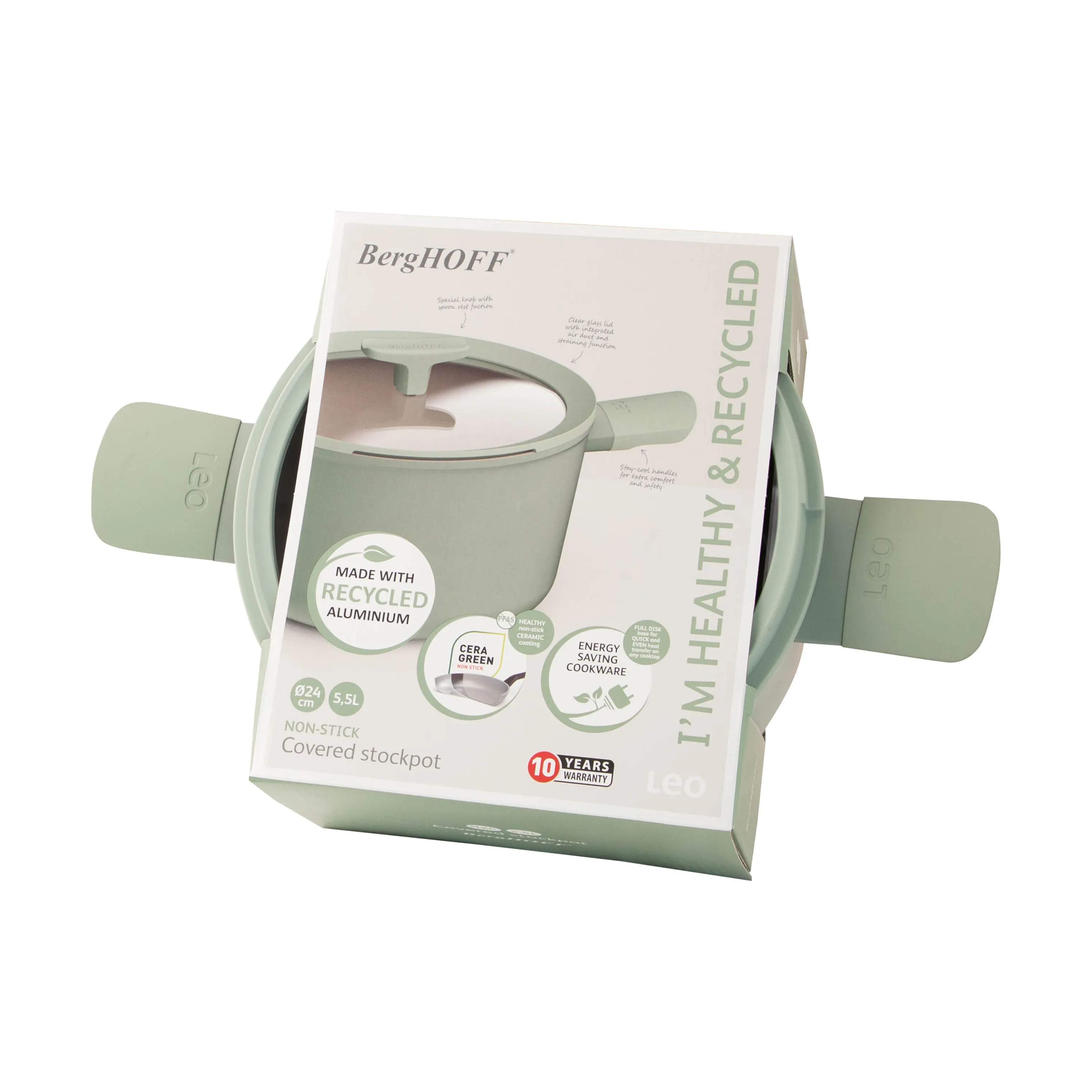 BergHOFF Gryder Balance Gryde i Sage, 5.5 L, 3