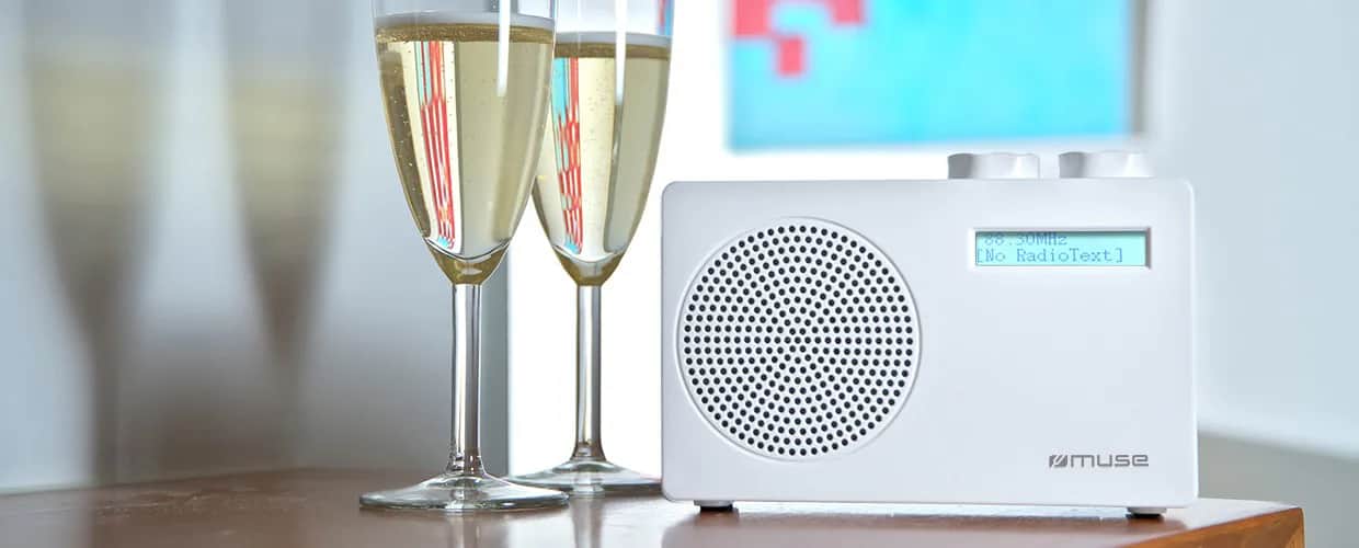 Trident Traders Højtalere DAB Radio i hvid, 2