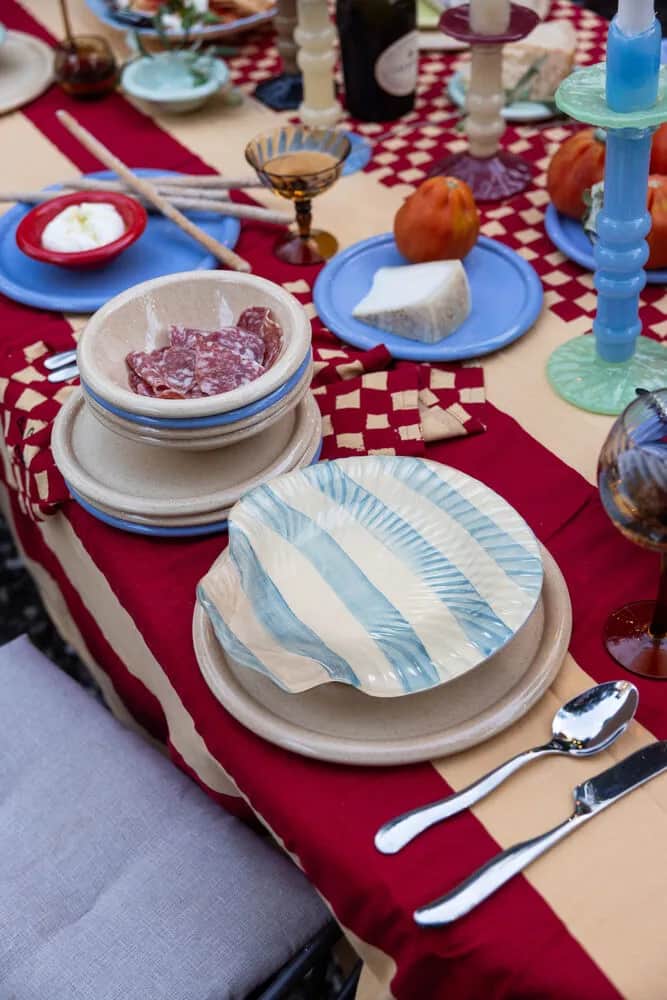ByOn Frokosttallerkener Armona Tallerken i Lyseblå/hvid, 3