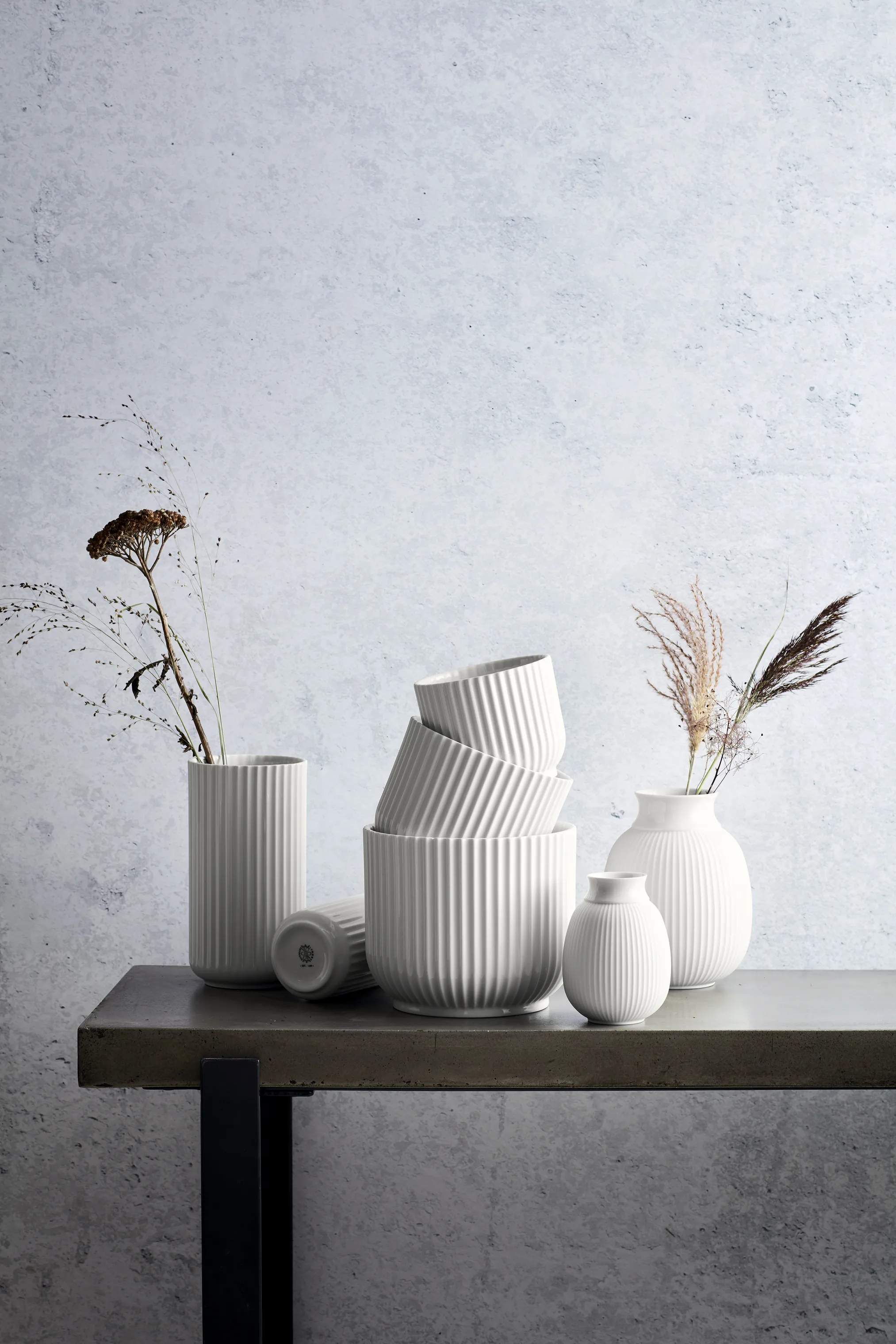 Lyngby Porcelæn Vaser Lyngby Curve Vase i Hvid, 12 cm, 2