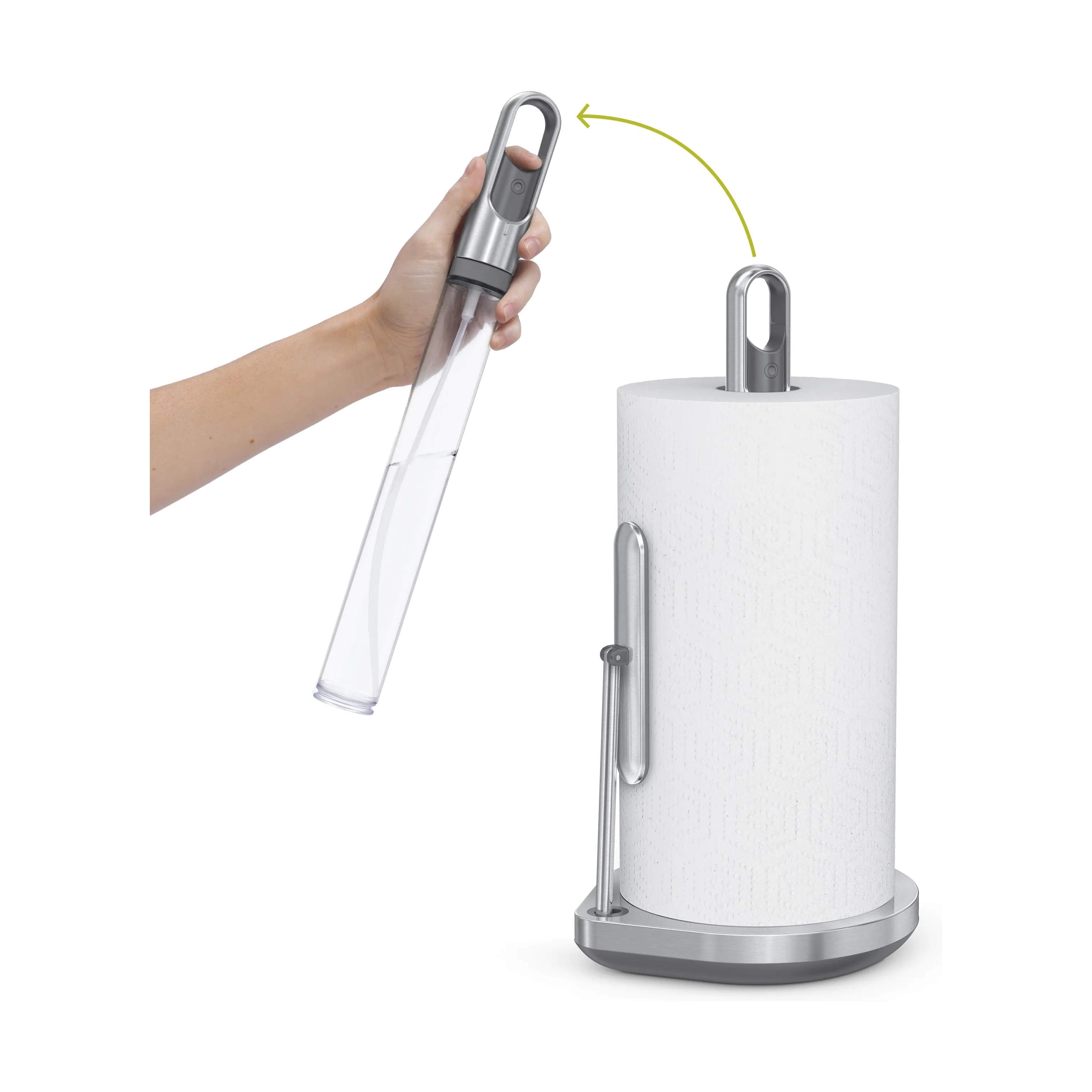 Simplehuman Køkkenrulleholdere Køkkenrulleholder m. pumpe i Sølv, 3
