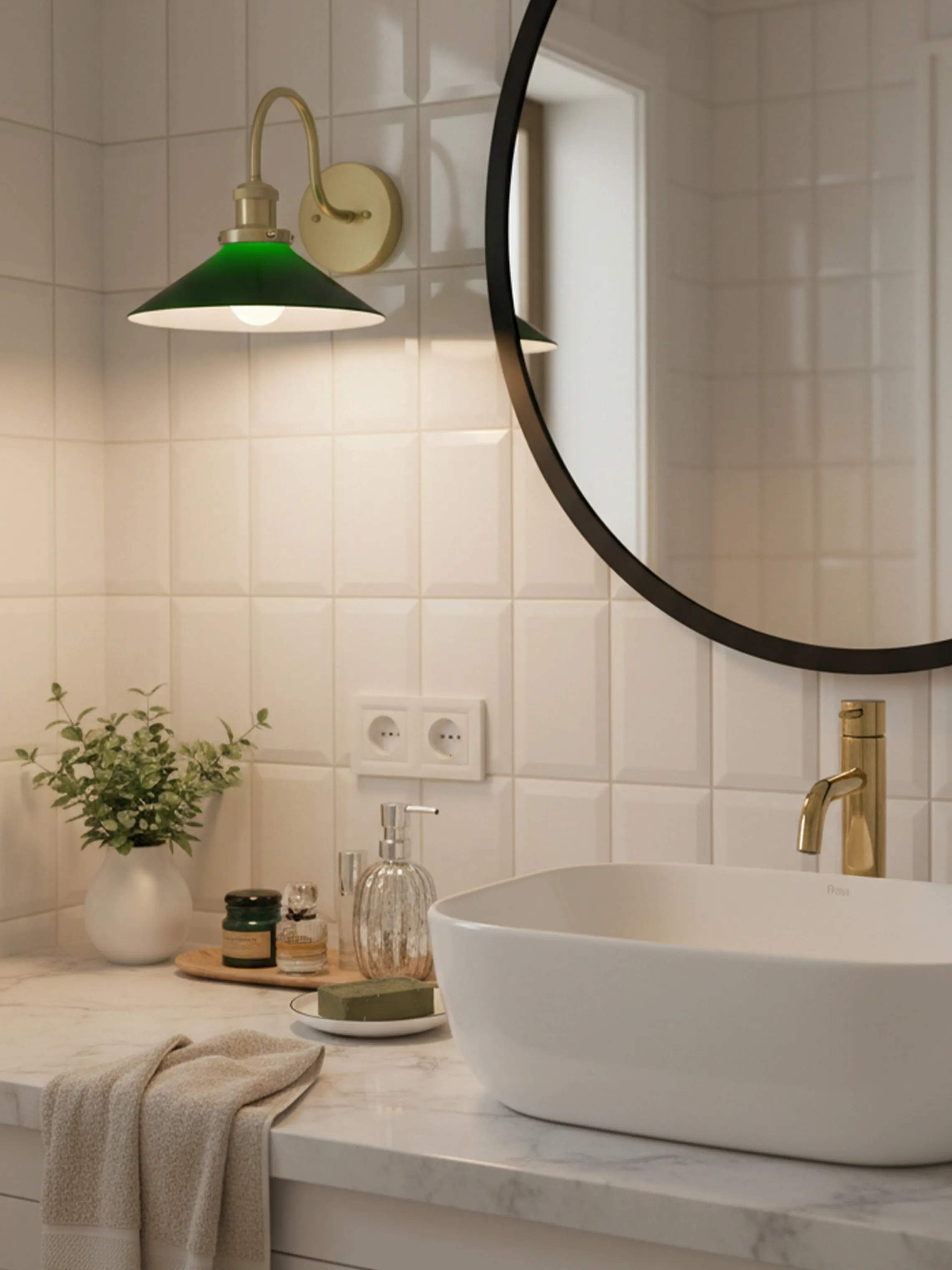PR Home Væglamper August Væglampe i Grön, 2