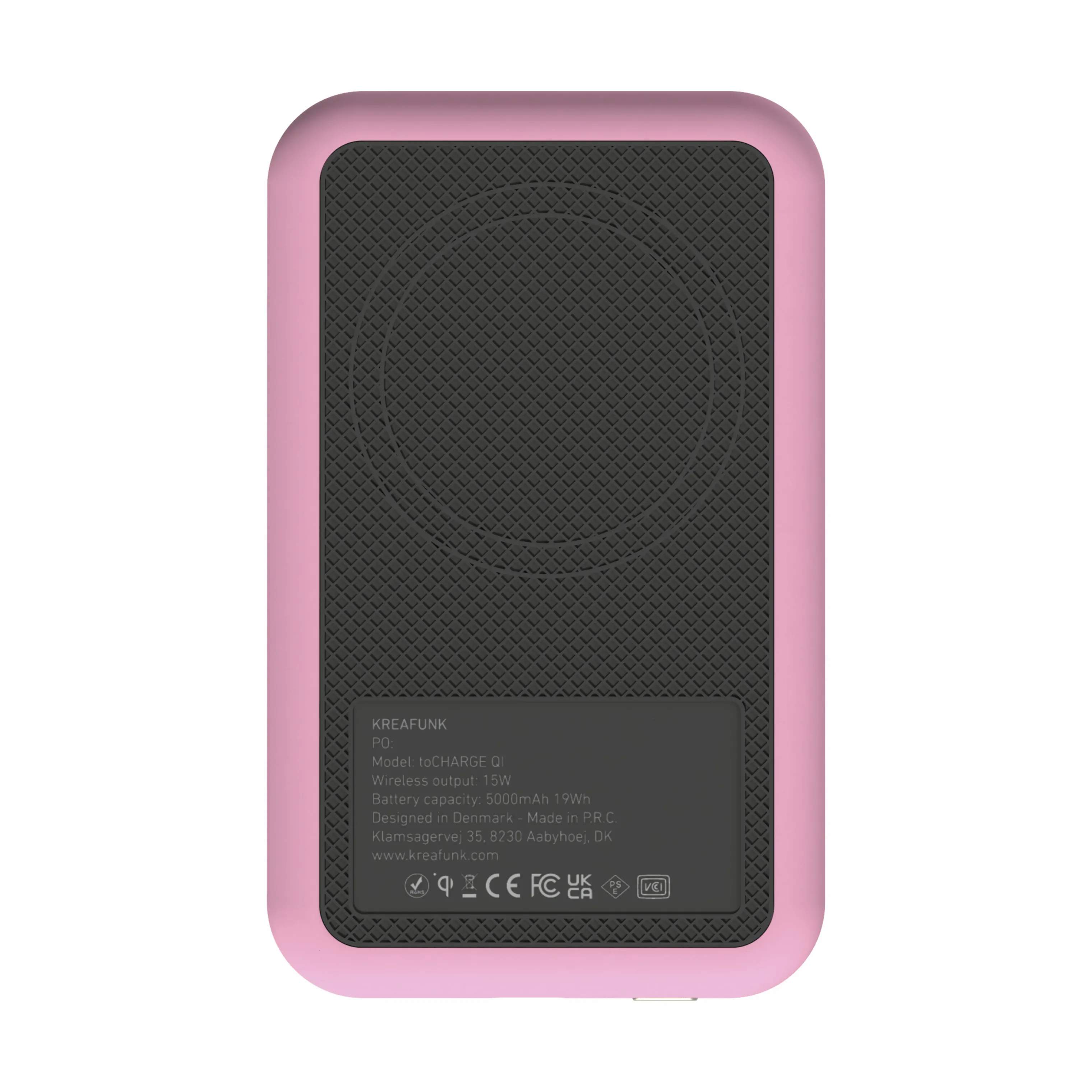 Kreafunk Øvrigt interiør toCHARGE QI Ladestation i Fresh Pink, 3