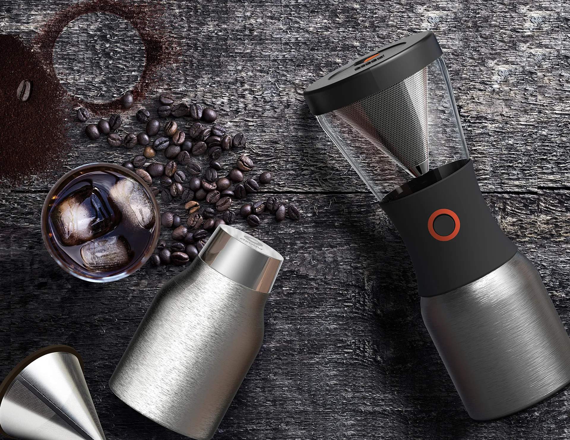 Asobu Kaffemaskiner Abosu - Produkter Asobu Cold Brew Kaffebrygger i Sølvfarvet, 2