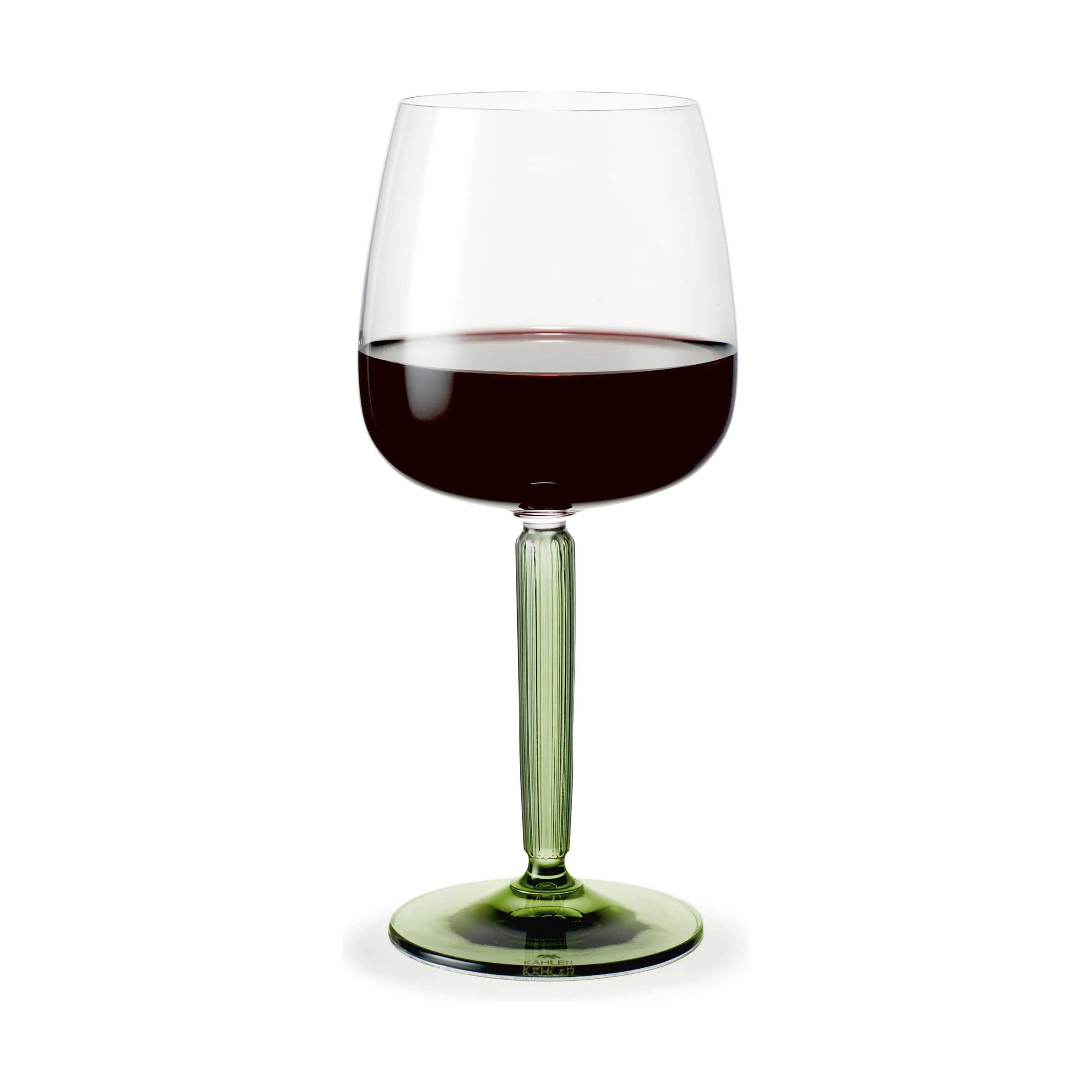 Kähler Rødvinsglas Hammershøi Rødvinsglas - 2 stk. i Grøn, 4