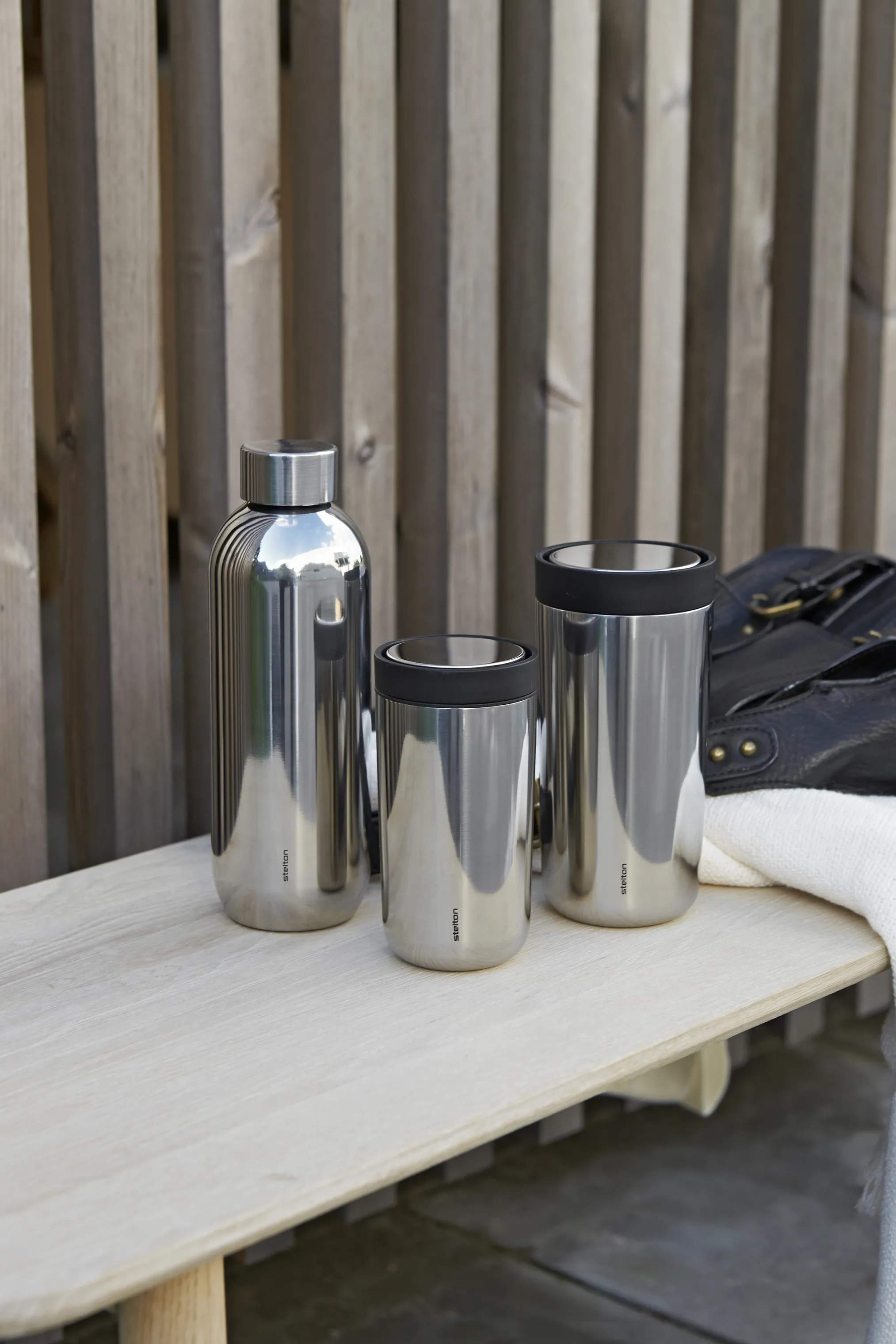 Stelton To go kopper To Go Click Rejsekrus i Sølvfarvet, 20 cl, 2