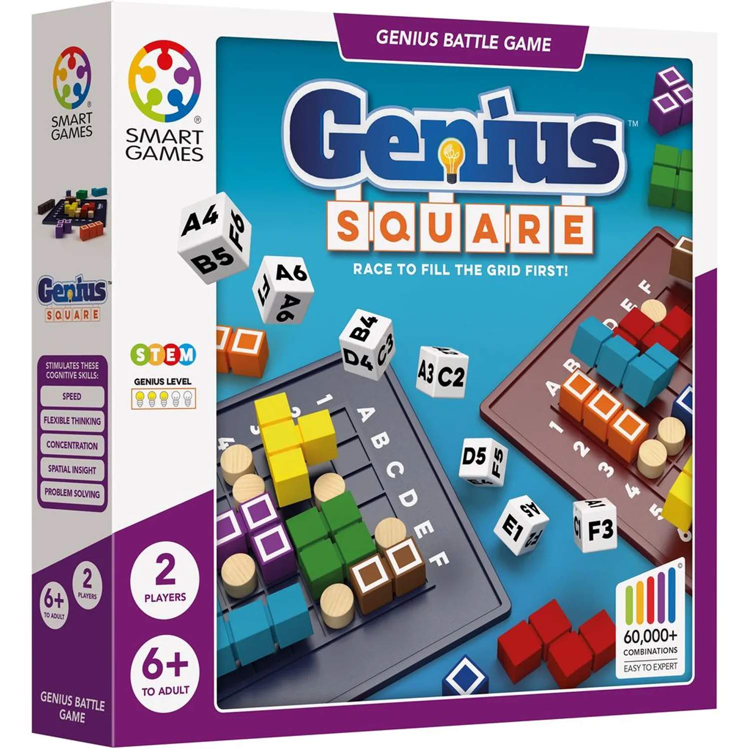 Spilbræt Spil SmartGames Brætspil - Genius Square i Multifarvet, 1