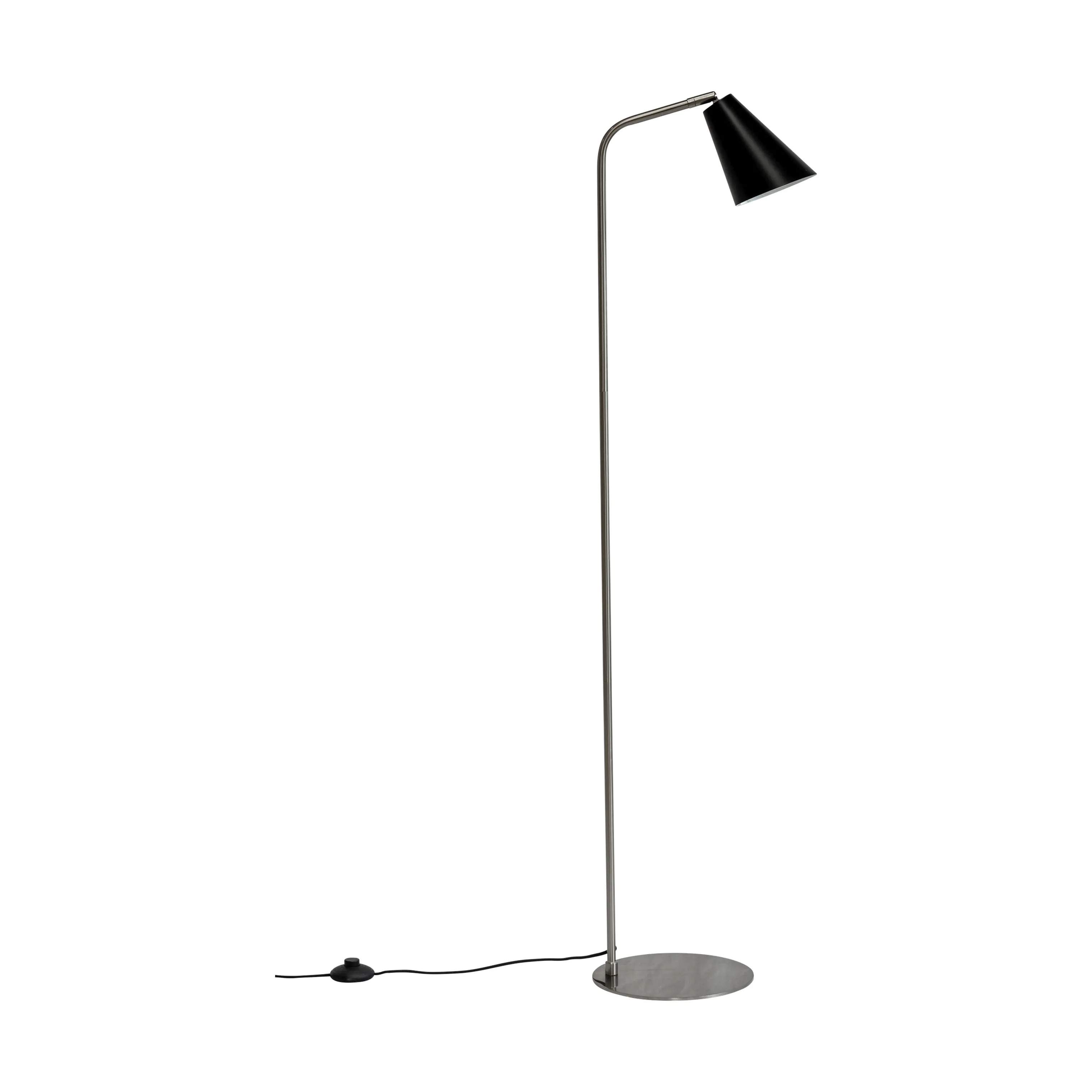 Dyberg Larsen Gulvlamper Oswald Gulvlampe i Sort/ Børstet stål, 1