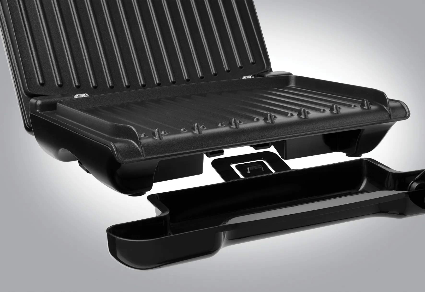 Russell Hobbs Bordgrill George Foreman Steel Compact Grill i Rød, 3