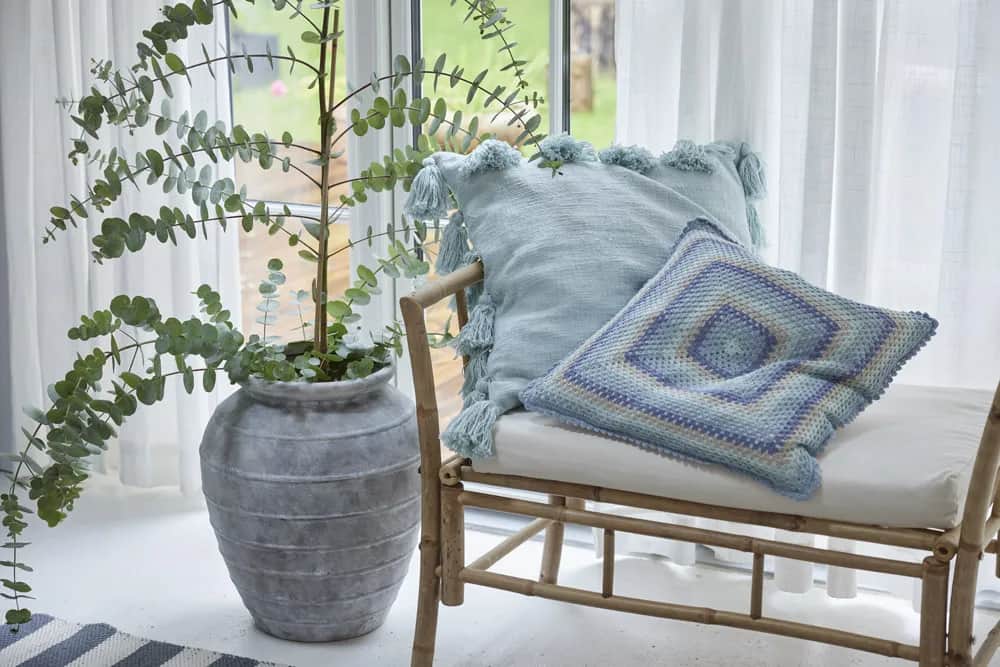 Lene Bjerre Pyntepuder Liselle Pude i Blå, 50 cm, 2