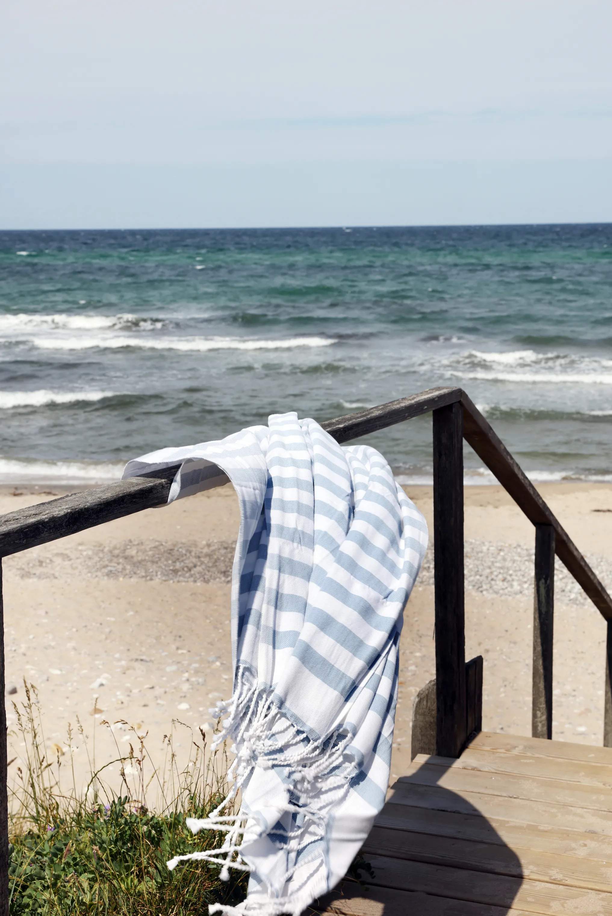 SKAGEN living Håndklæder Hammam Håndklæde i Hvid/blå, 2