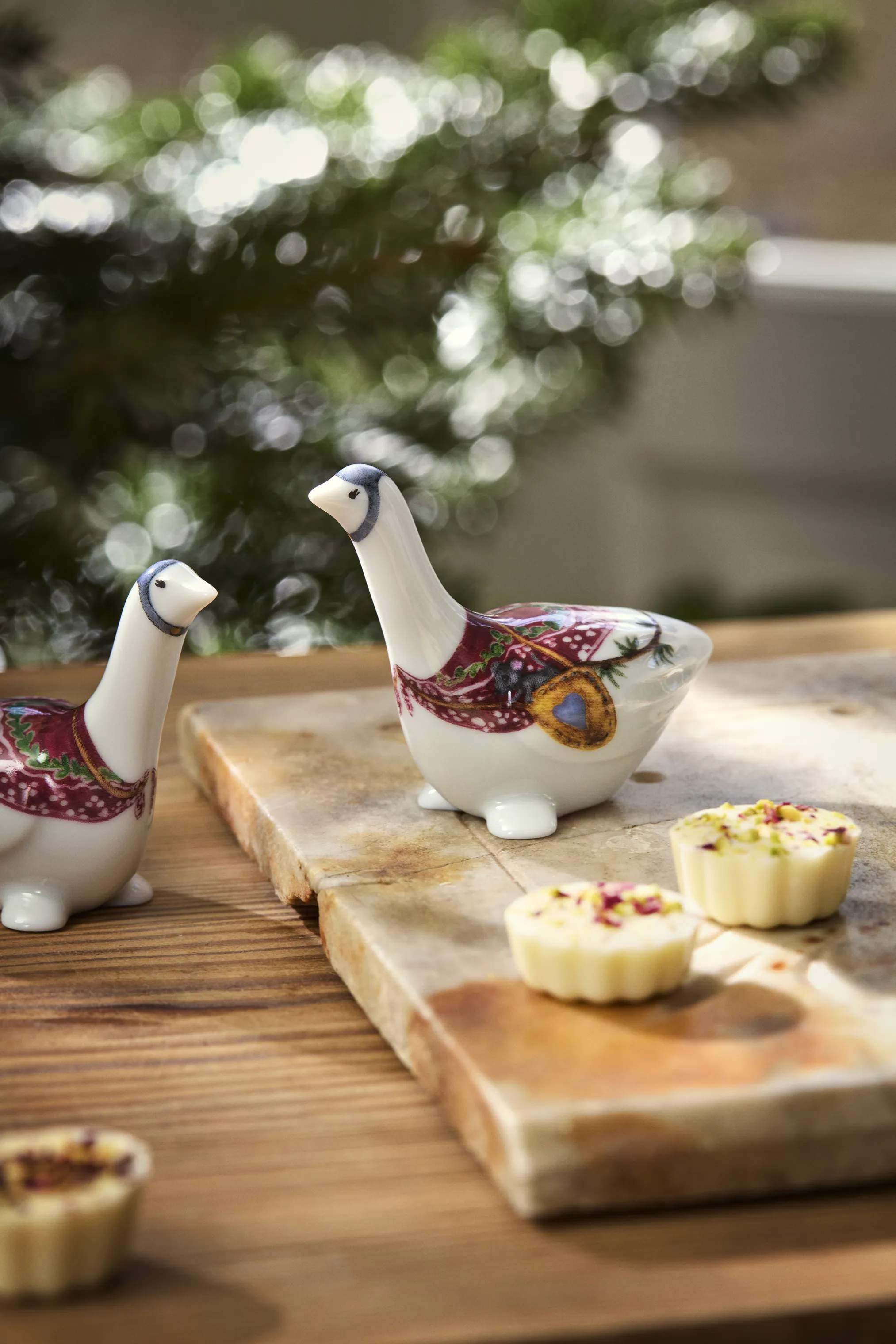Kähler Julefigurer Hammershøi Jul Gås i Hvid m. deko, 6