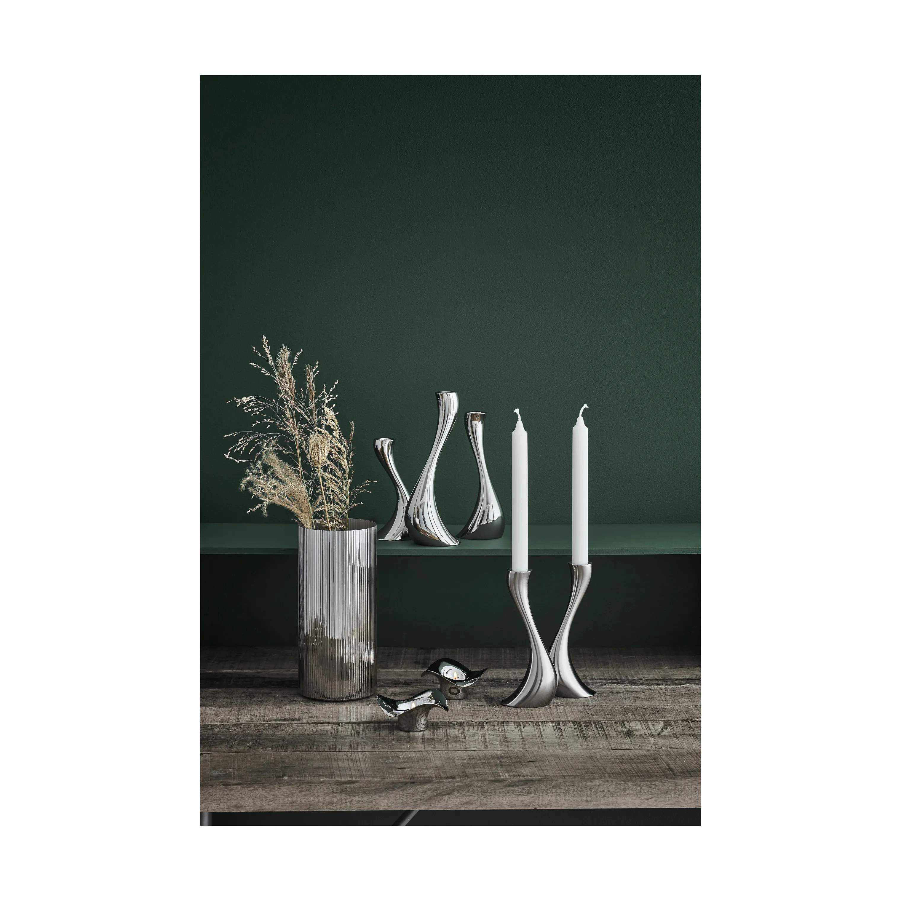 Georg Jensen Vaser Bernadotte Vase i Stål, 26 cm, 4