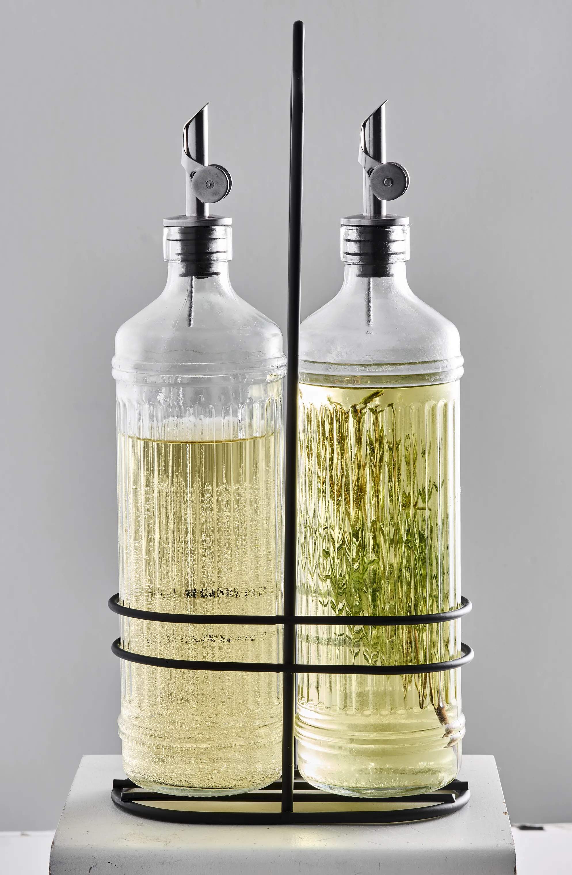 Cook & Baker Olie- og eddikeflasker Olie/Eddikeflaske - 2 stk. i stål glas, 3