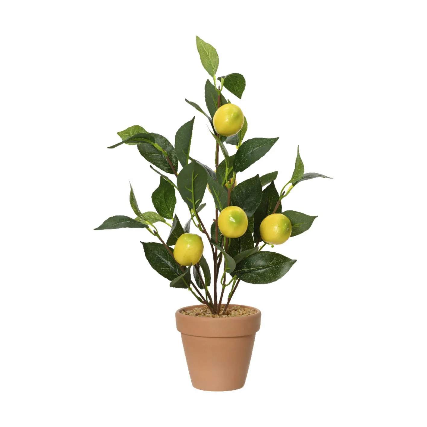 Kunstigt Citrontræ i Potte, grøn/gul, large