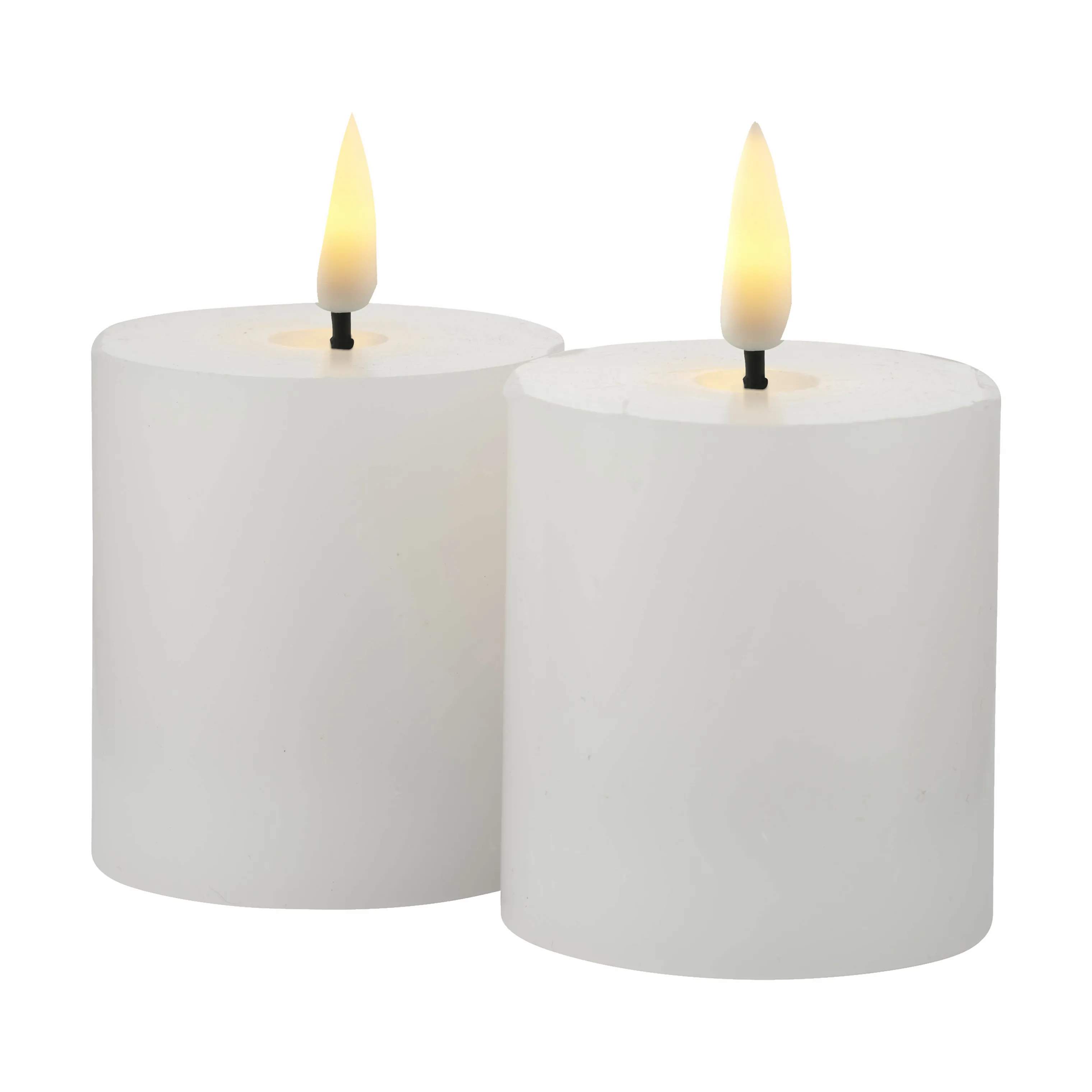 Sirius LED-lys Sille Genopladelig Sille Mini Genopladelig LED Bloklys - 2 stk. i Hvid, 2 stk., 1