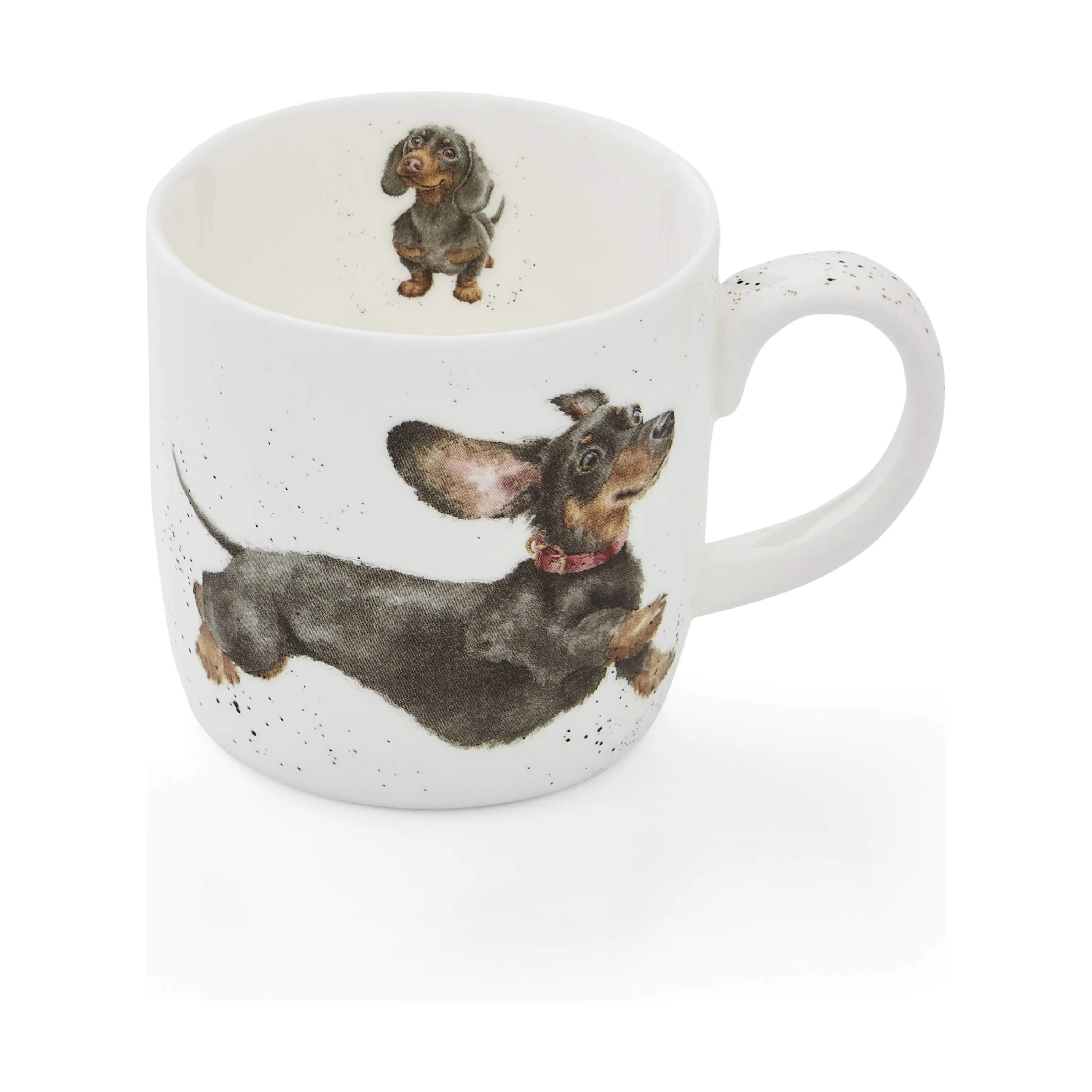 Spode Krus og kopper med hank Wrendale Krus i Gravhund, 1