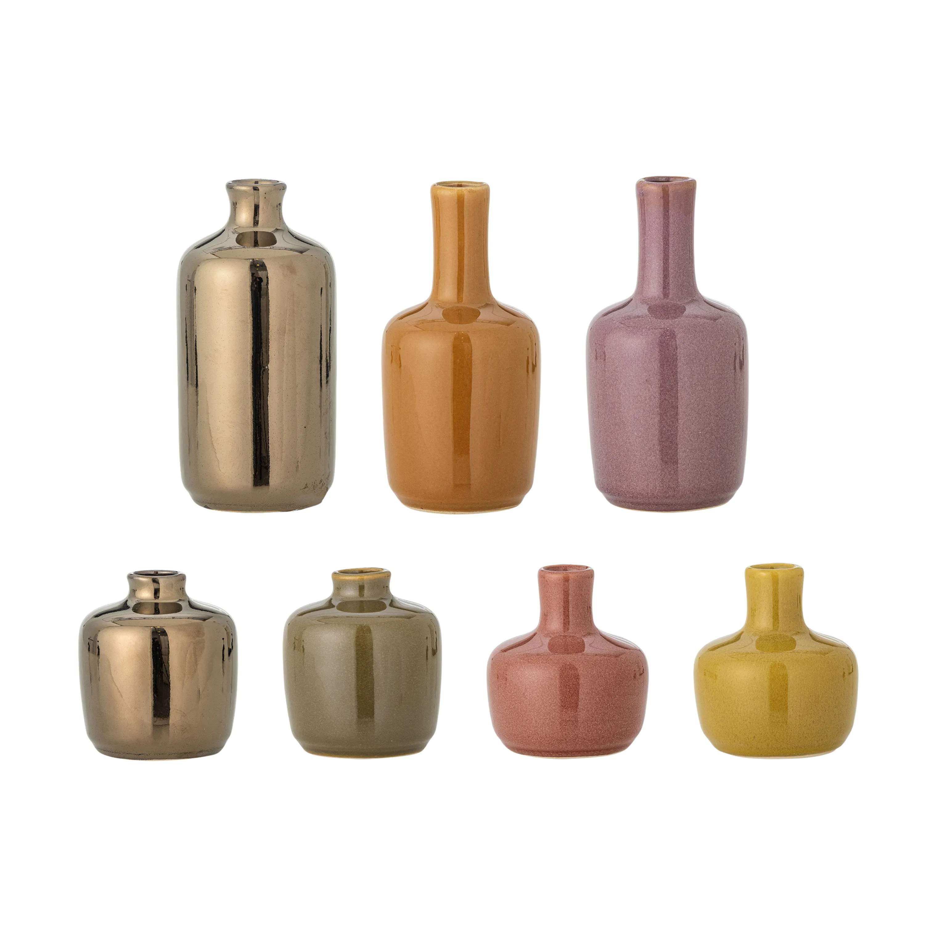Maien Vase - 7 stk., brun, large
