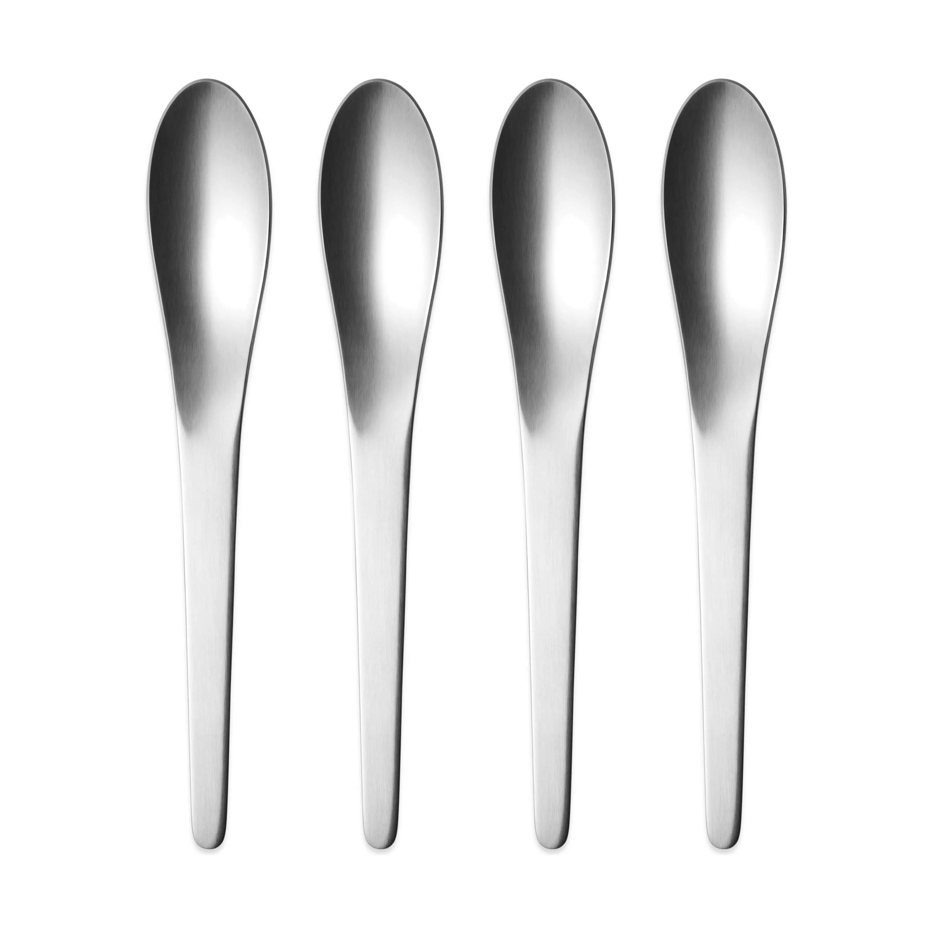 Georg Jensen Kaffe- og teskeer Arne Jacobsen Teske Stor - 4 stk. i Sølvfarvet, 15,6 cm, 1