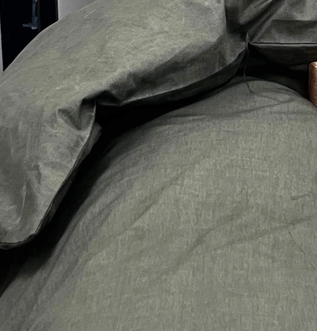 omhu Sengetøj Percale OMHU Percale Sengesæt i Oliven, B140 x L220 cm, 1