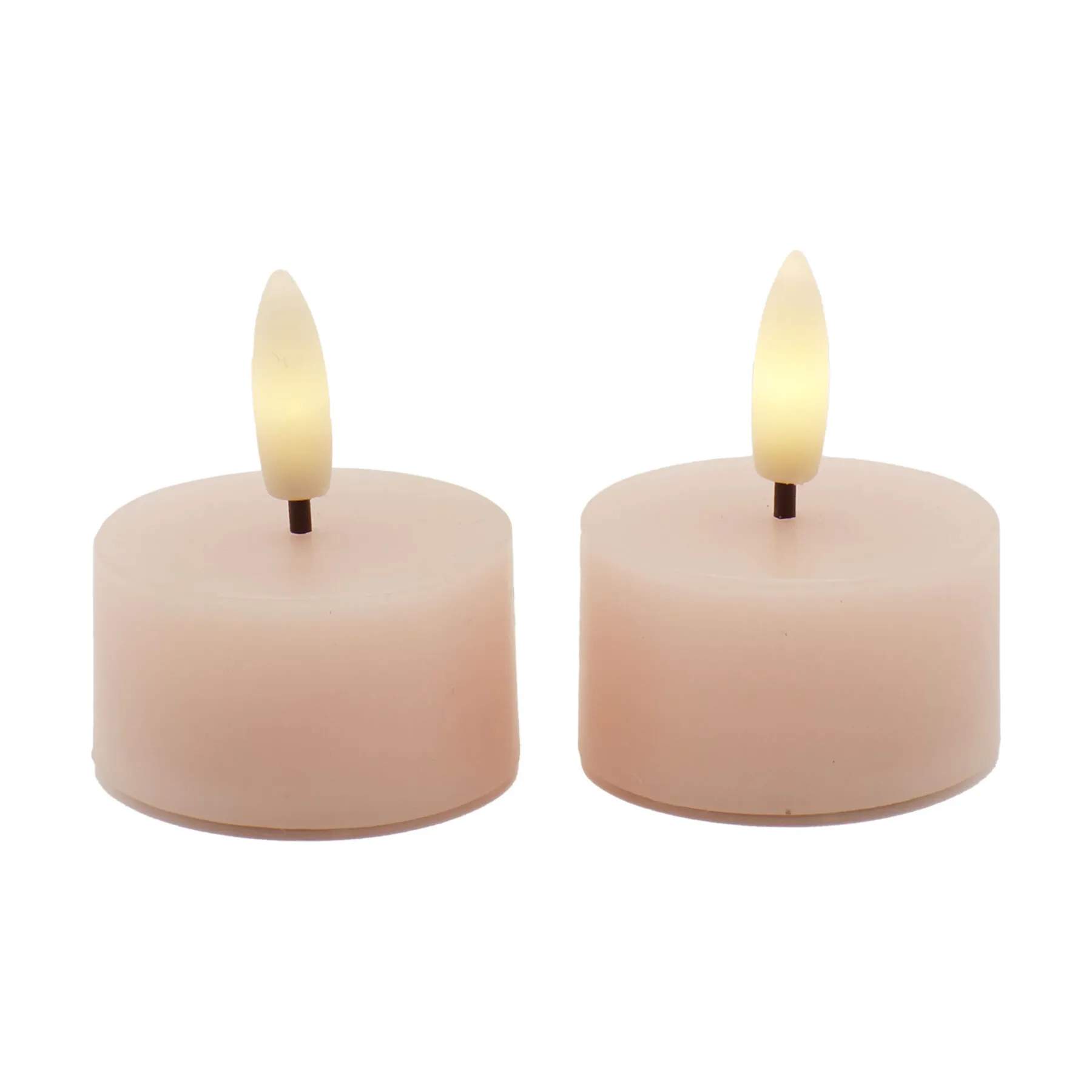 Sirius LED-lys Sille Genopladelig Sille LED Fyrfadslys - 2 stk. i Dusty Peach, 1