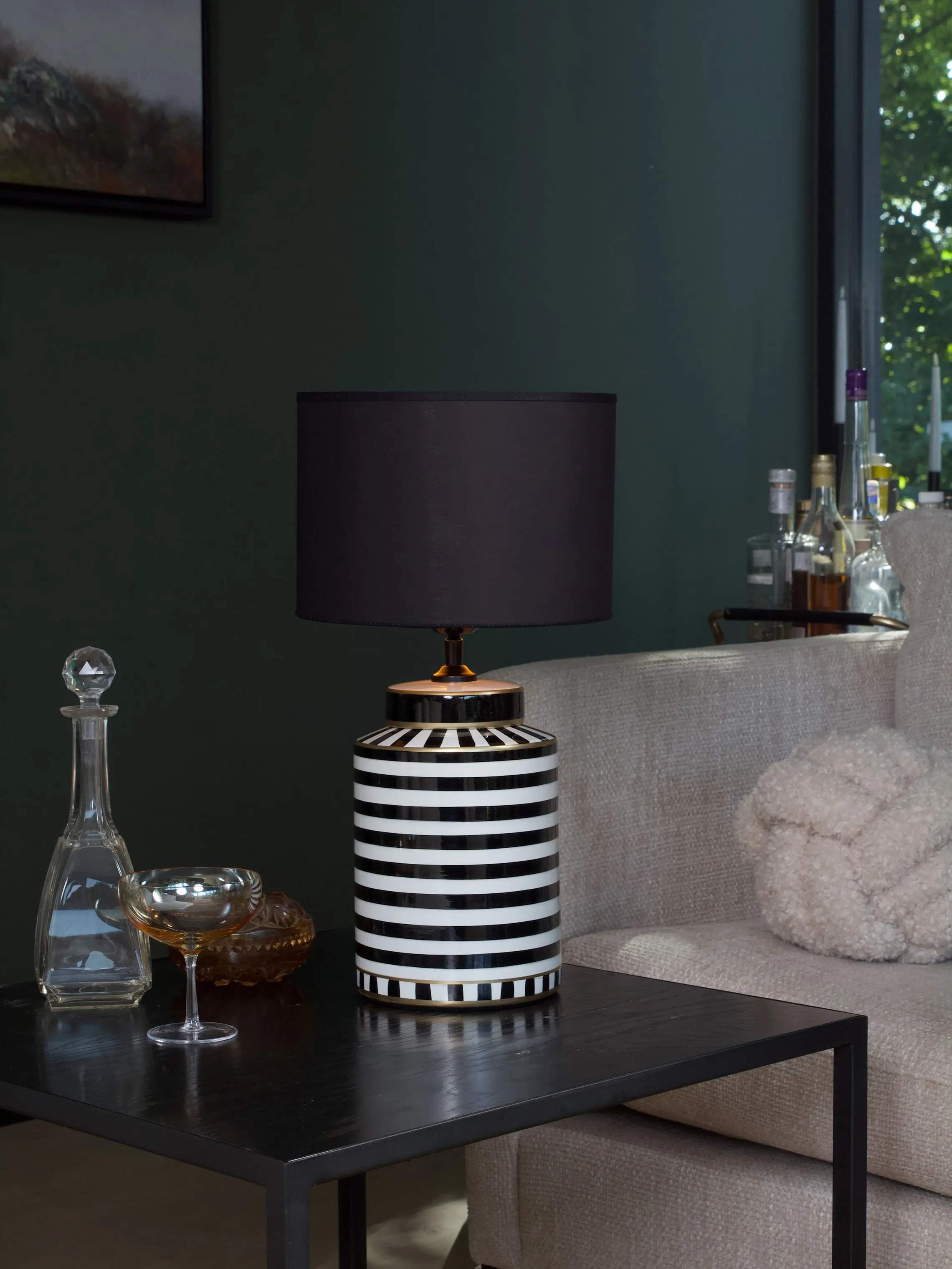 PR Home Bordlamper Gatsby Bordlampe i Svart/Vit, 2