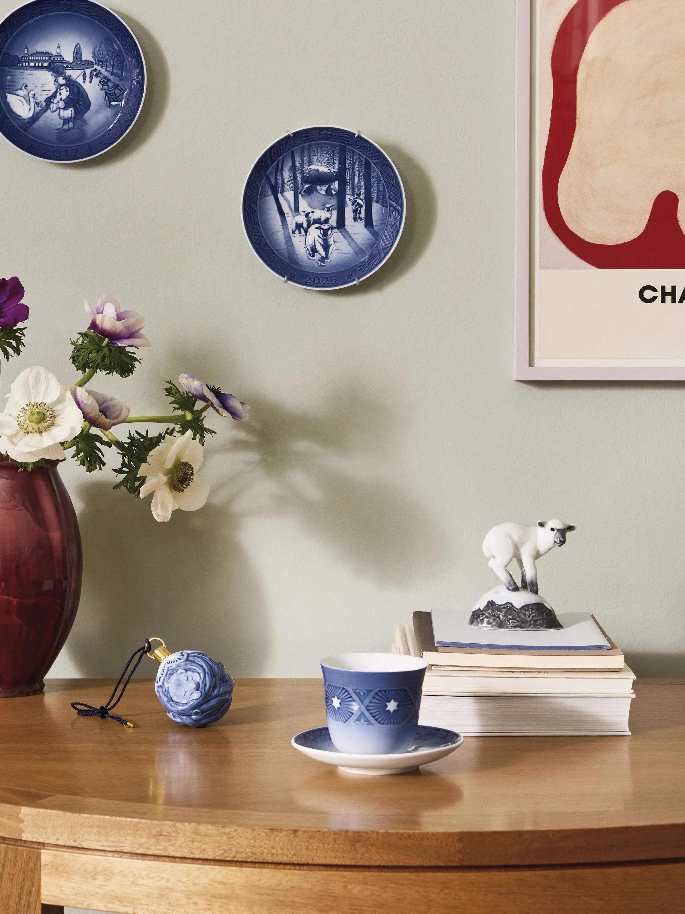 Royal Copenhagen Krus og kopper uden hank Samleartikler Stelsæt 2023 - 2 dele i Hvid/blå, 1