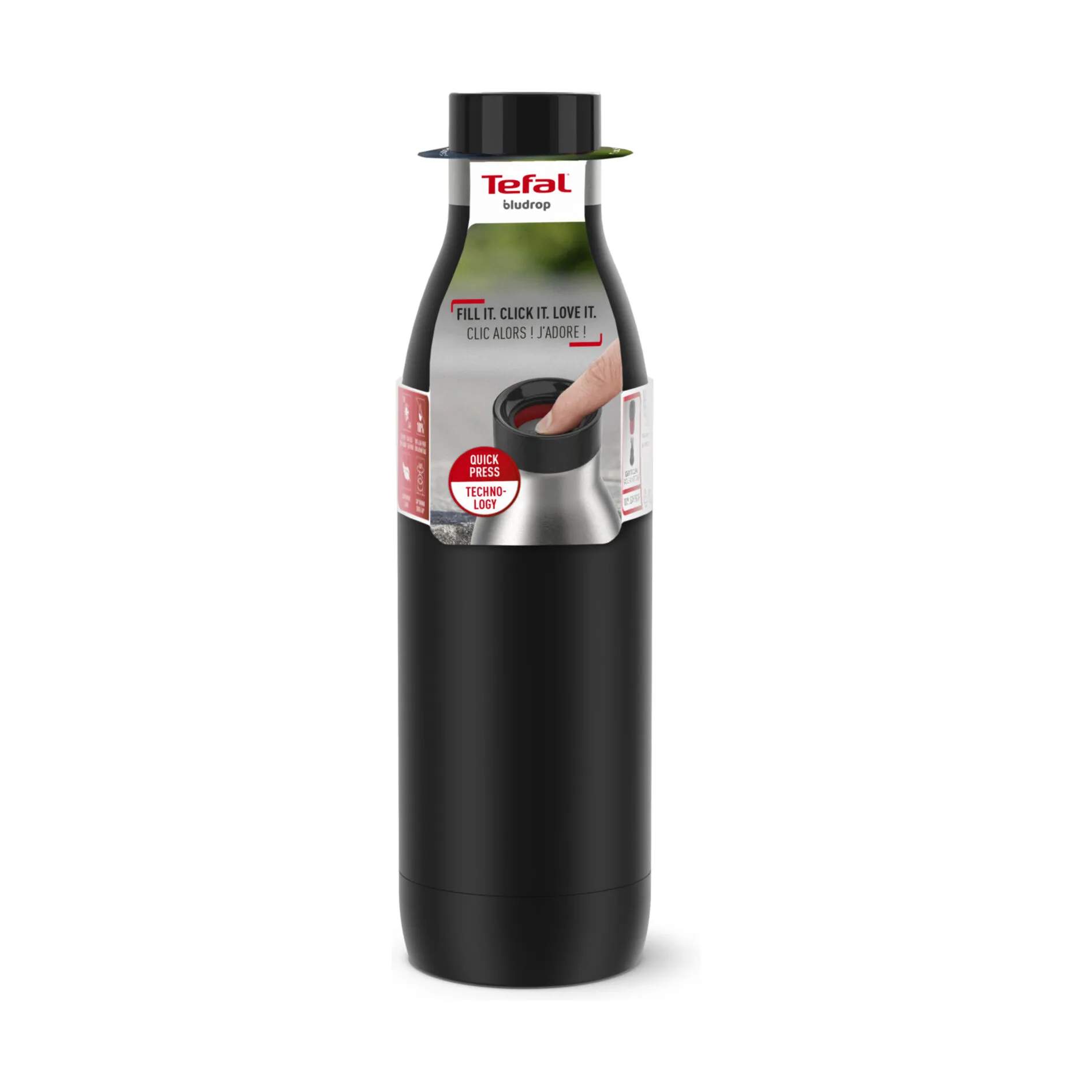 Tefal Termoflasker Bludrop Basic Termoflaske i Sort, 70 cl, 6