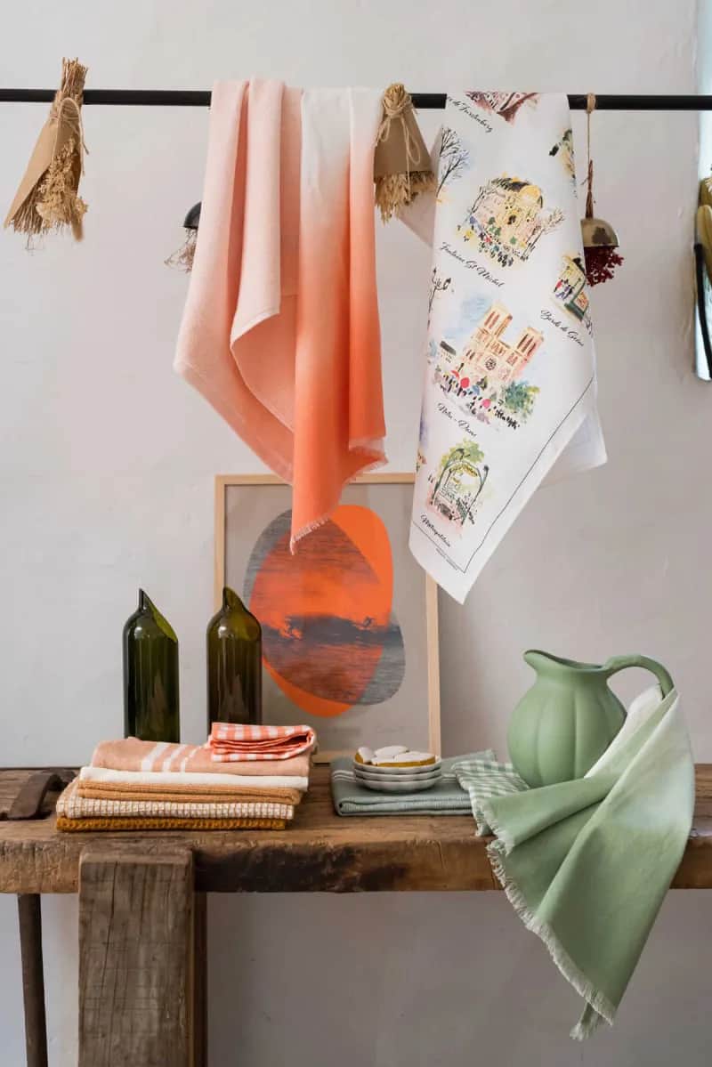 Winkler Viskestykker Tie&Dye Viskestykke  - 6 stk. i Peach, 5