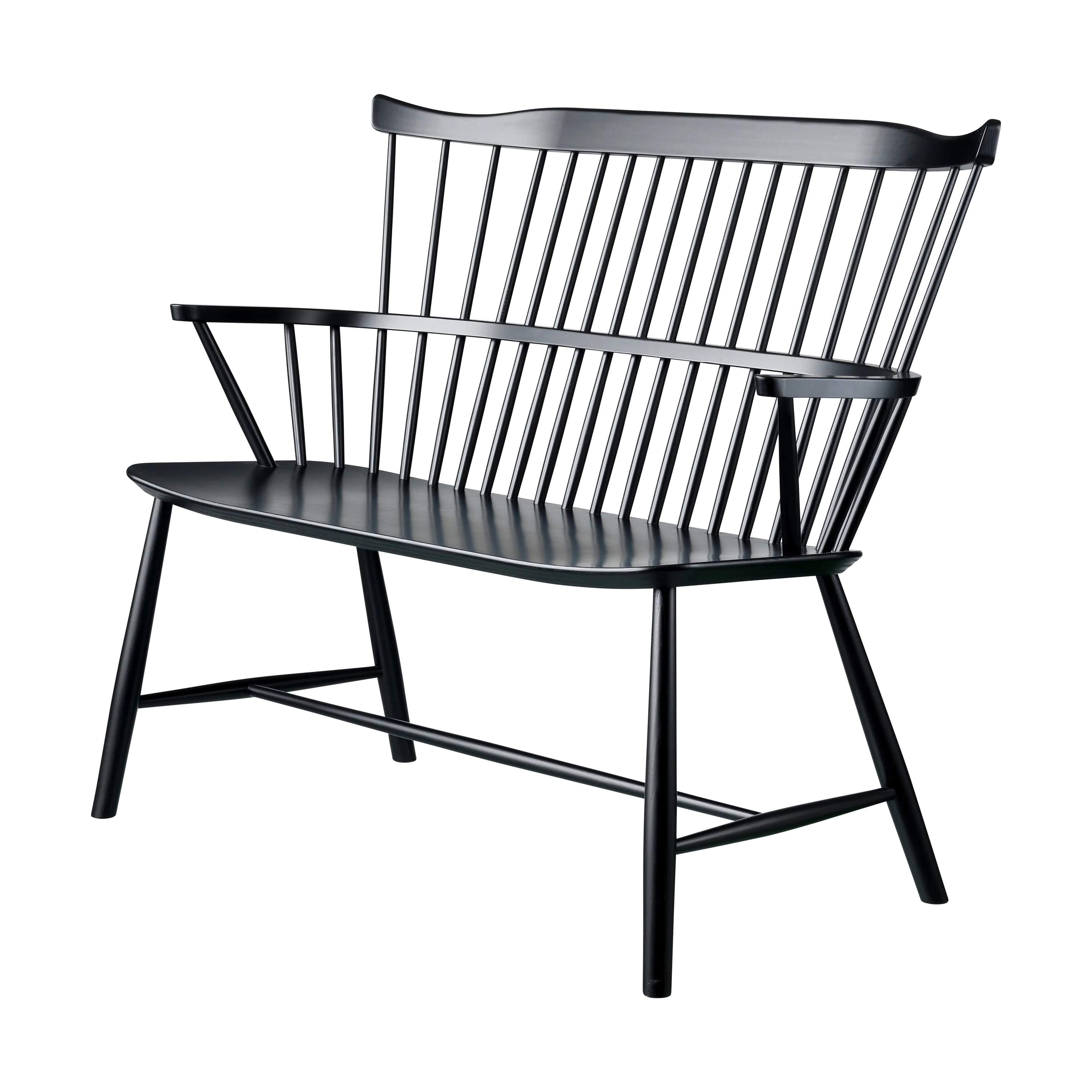 J52D Bænk, jet black (ral 9005), large
