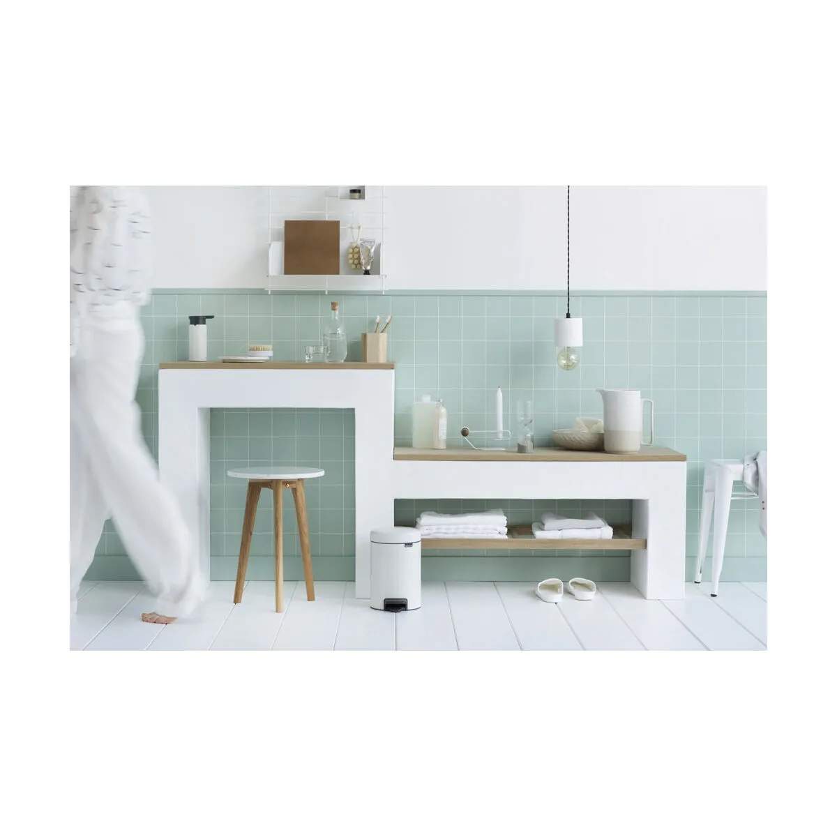 Brabantia Toiletspande NewIcon Pedalspand i Hvid, 3 L, 5