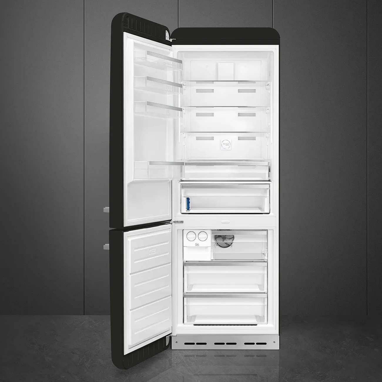 Smeg Køleskabe 50's Style Kølefryseskab i Sort, 2