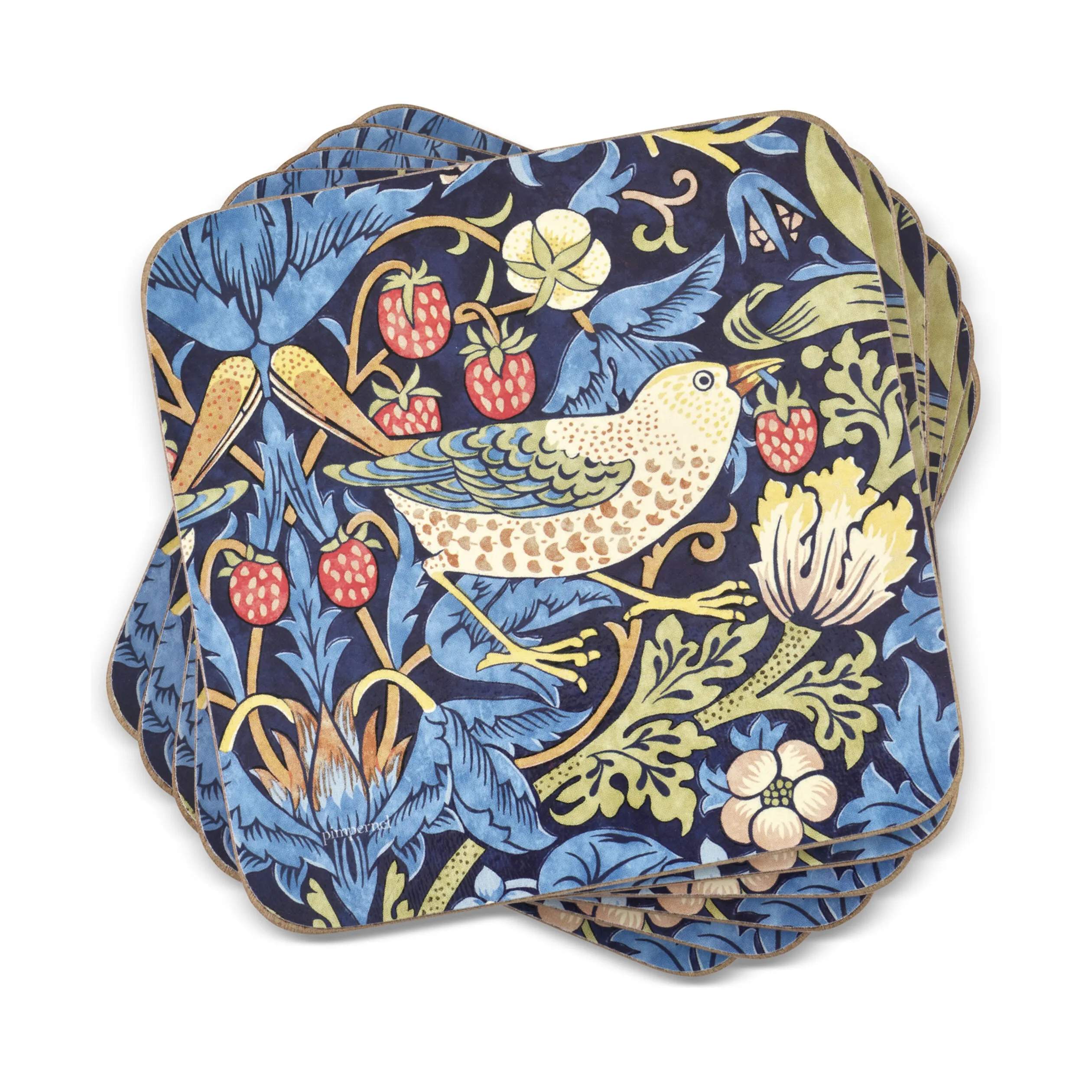 Spode Glasbrikker og coasters Morris & Co Glasbrikker - 6 stk. i Blå, 1