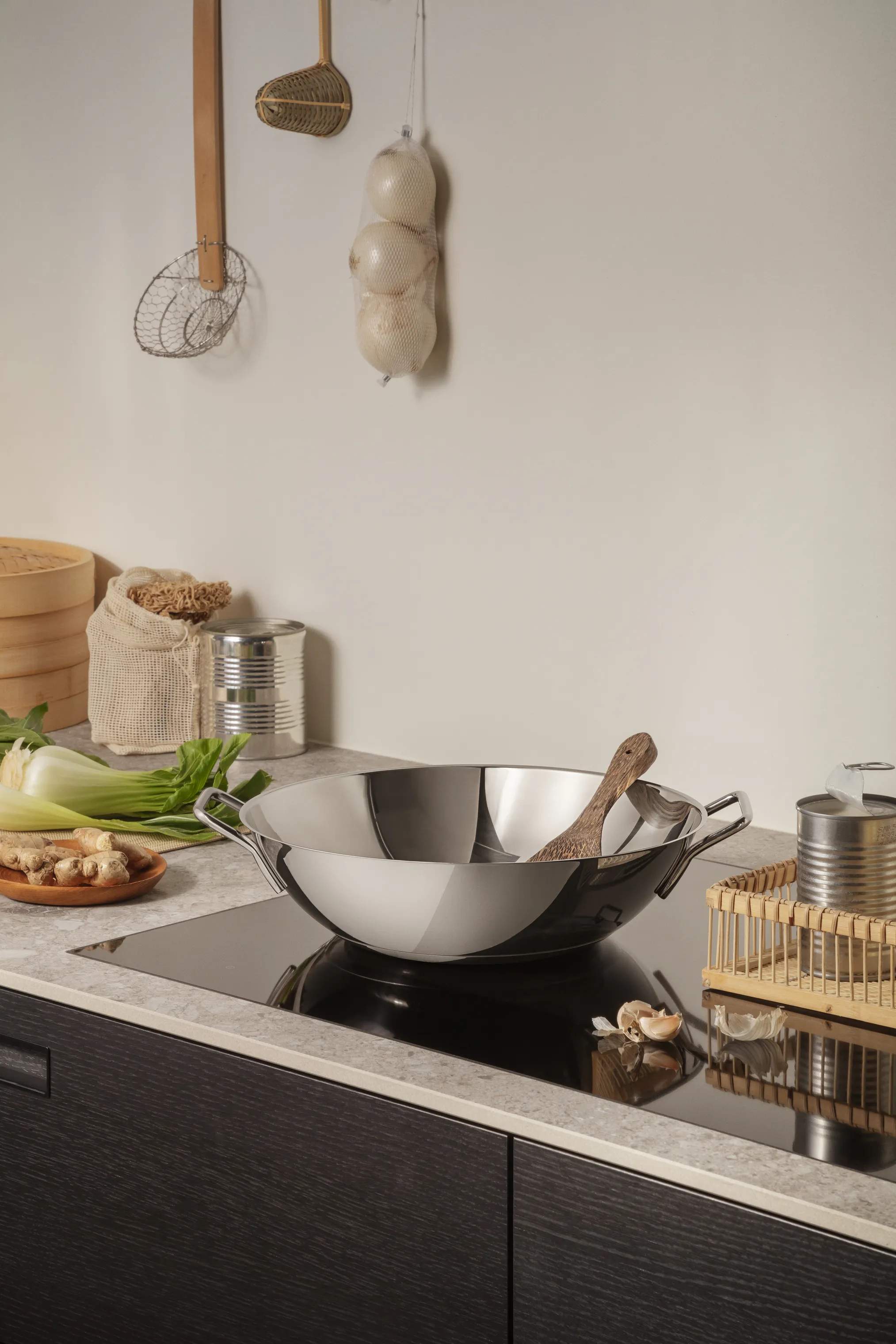 Eva Trio Wokpander Stainless Steel Rec. Stainless Steel Wok i Polished steel, 2
