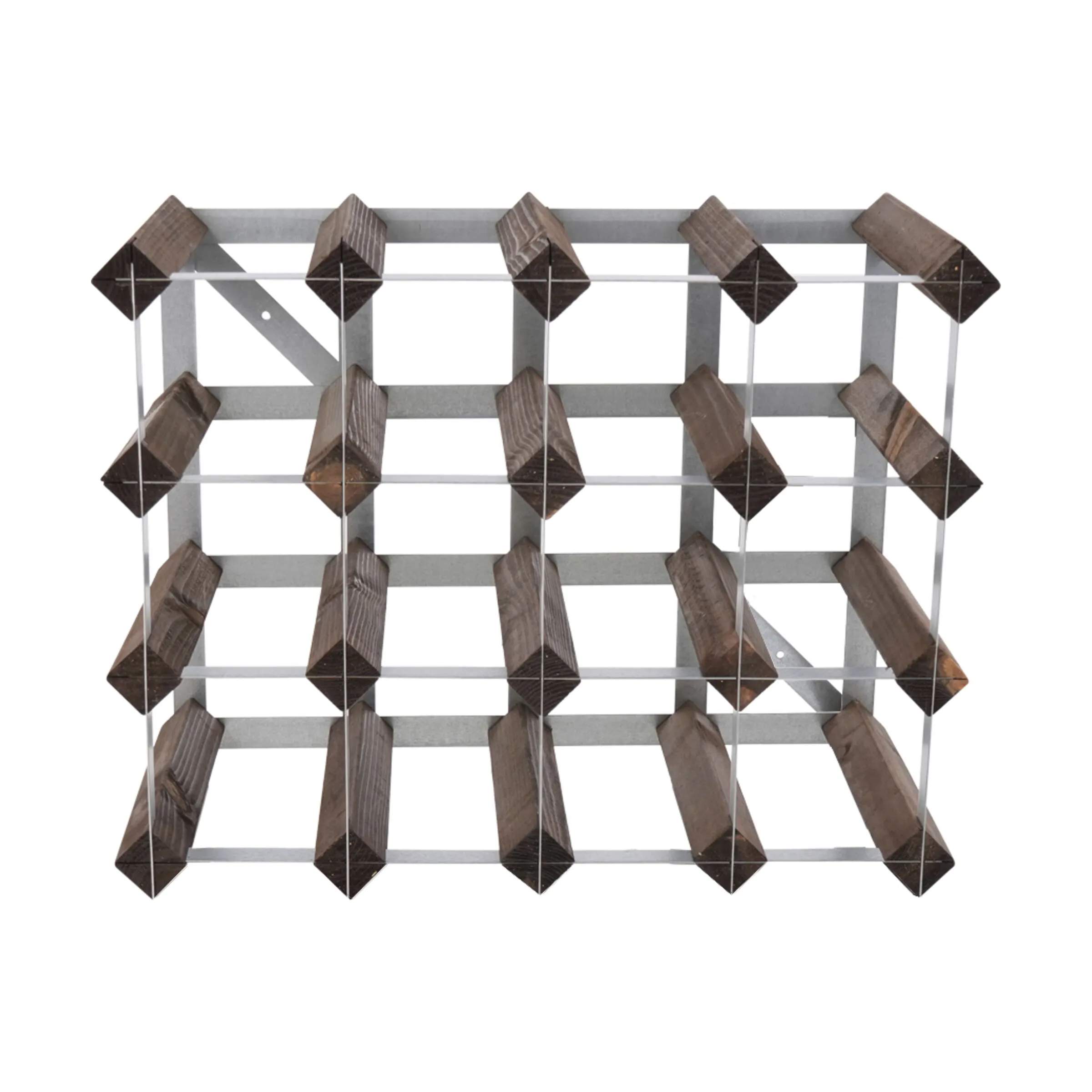 Traditional Wine Racks Vinreoler Vinreol i Mørk Egetræ, 3