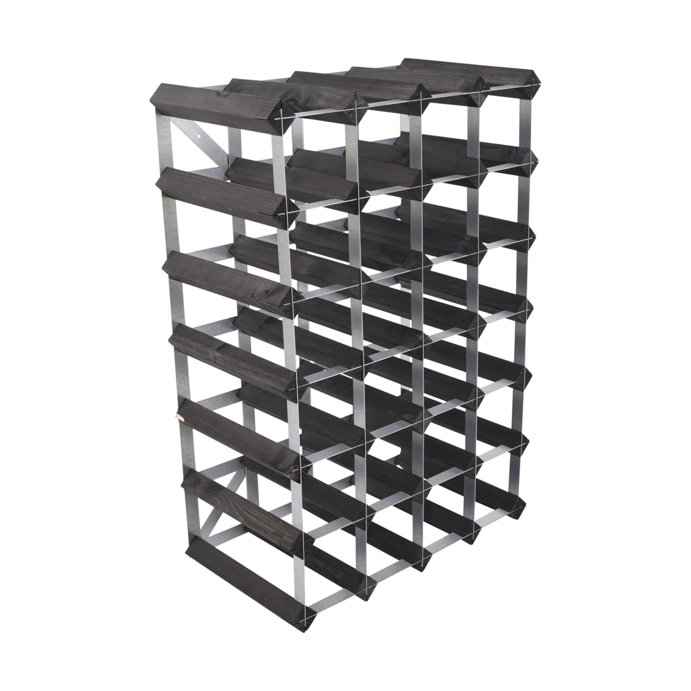Traditional Wine Racks Vinreoler Vinreol i Sort Asketræ, 1