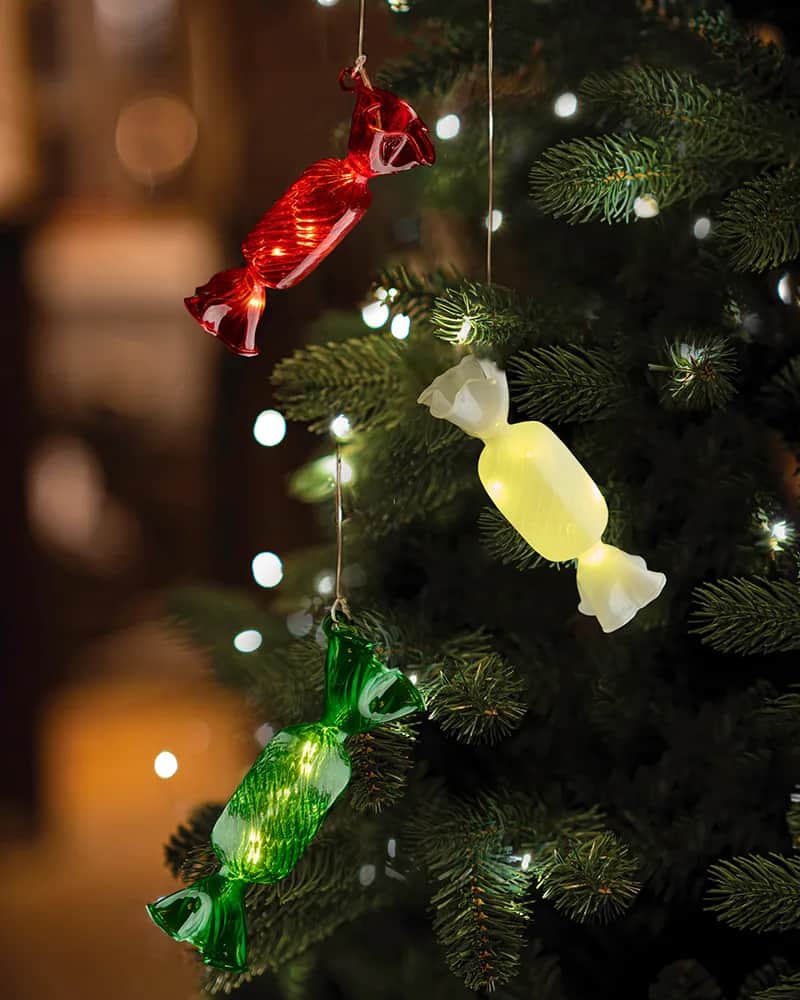 Sirius Juleophæng Hannah LED ophæng - Candy i Rød, 3