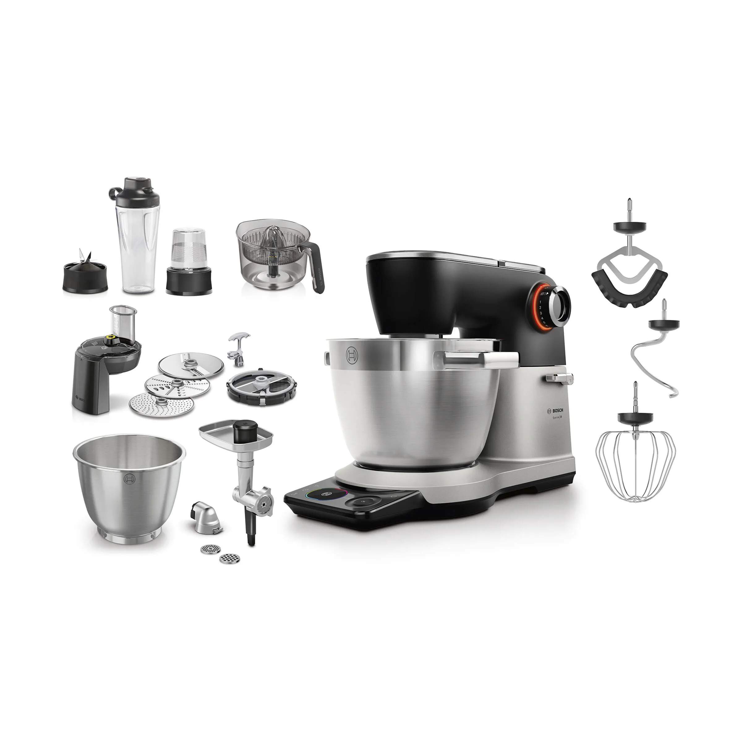 Bosch Røremaskiner Serie 8 Køkkenmaskine i Sort/stor pakke, 1